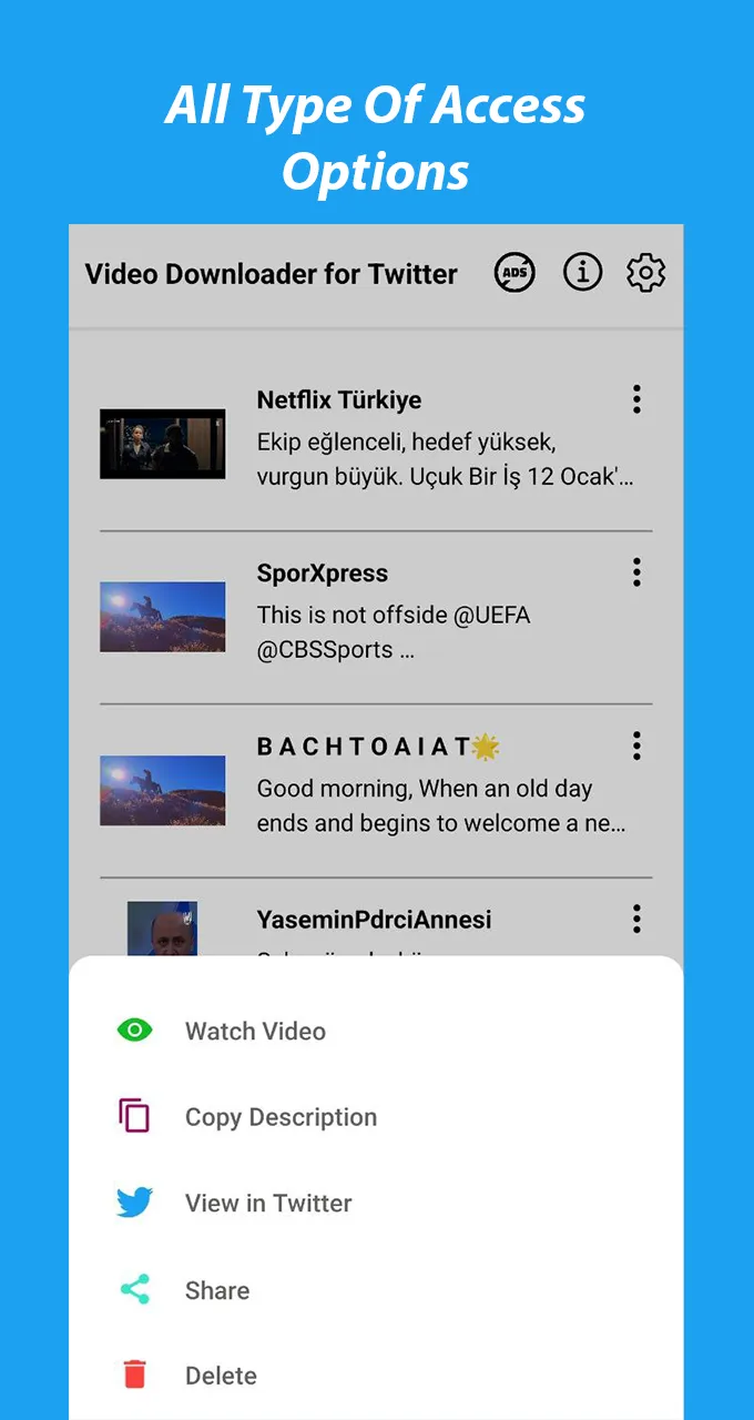 Video Downloader For Twitter | Indus Appstore | Screenshot