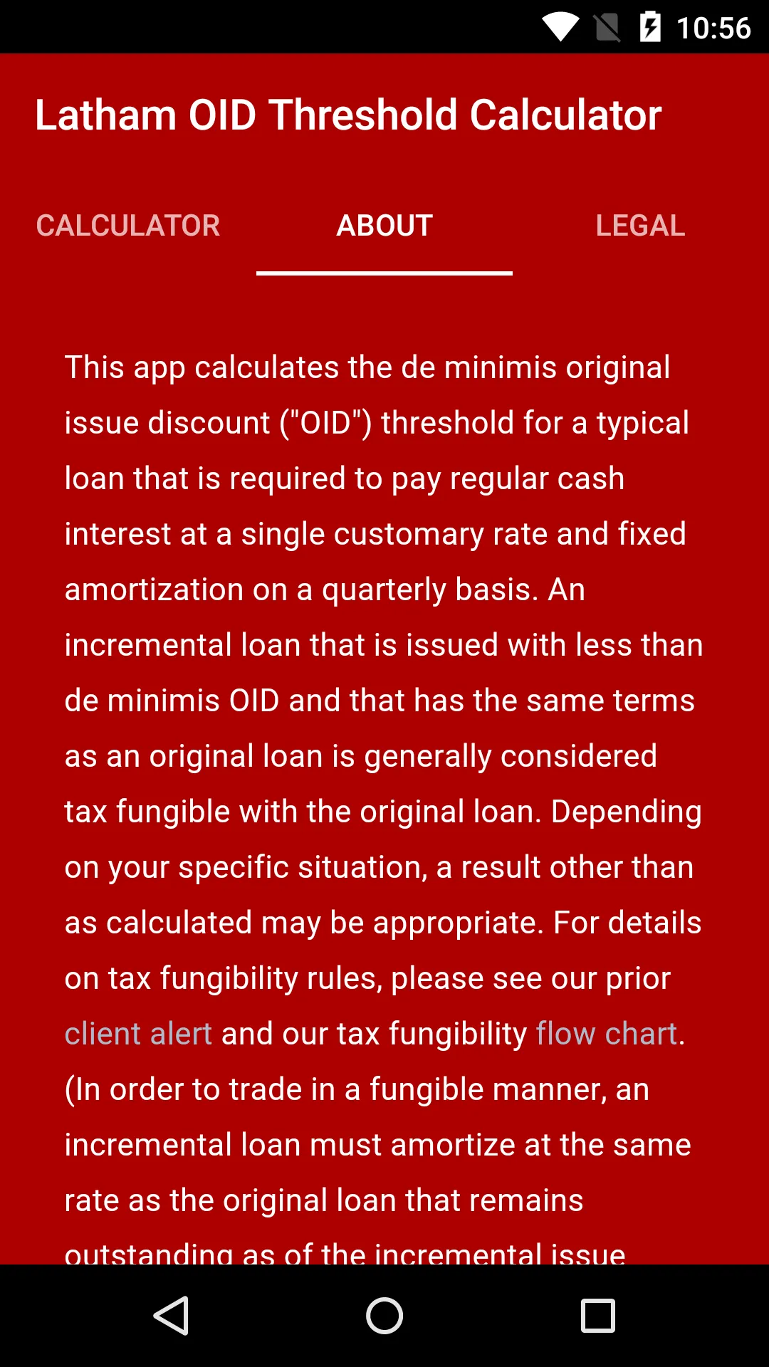 OID Threshold Calculator | Indus Appstore | Screenshot