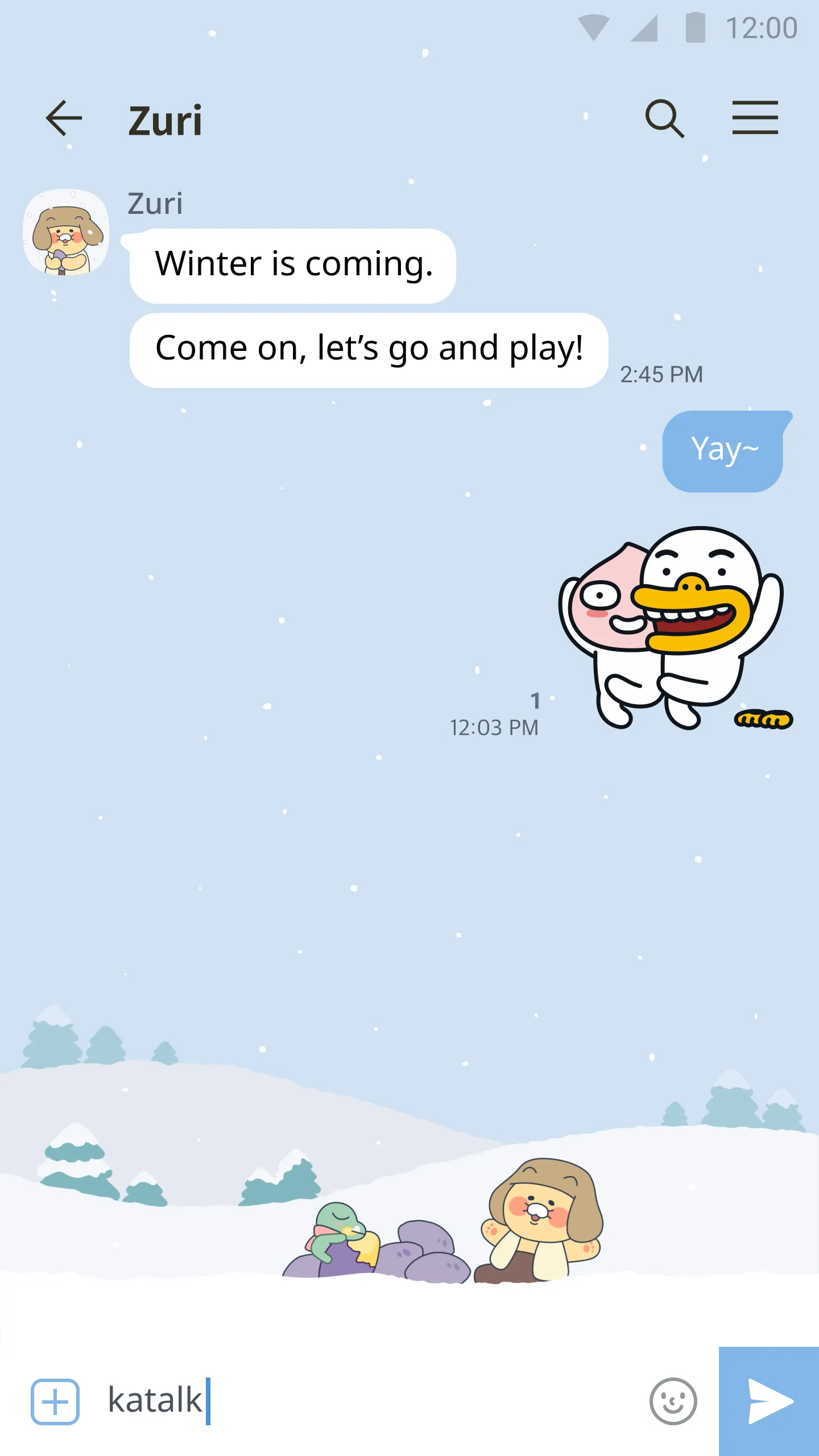 Winter Story - KakaoTalk Theme | Indus Appstore | Screenshot