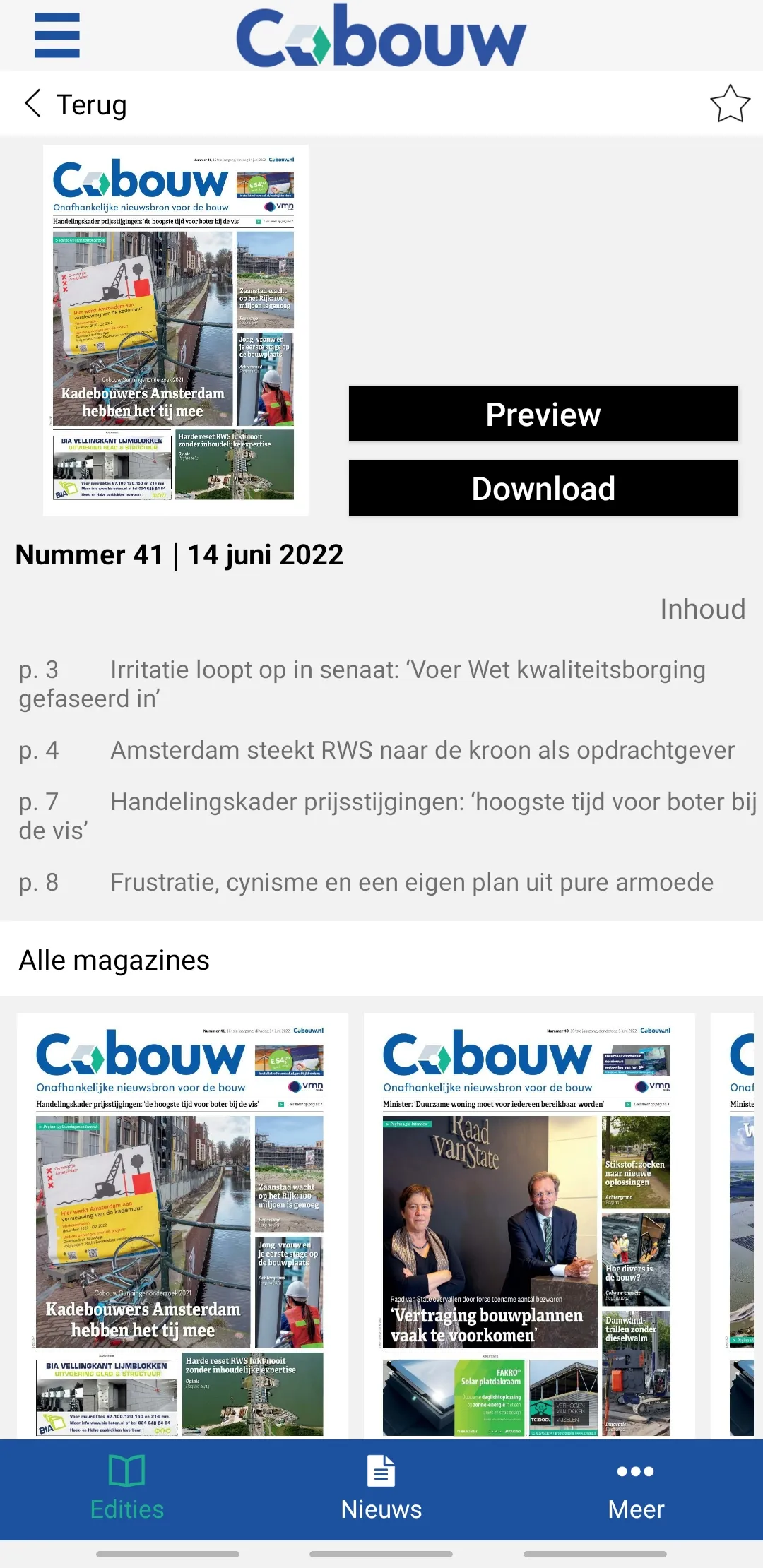 Cobouw nieuws en Bouwberichten | Indus Appstore | Screenshot