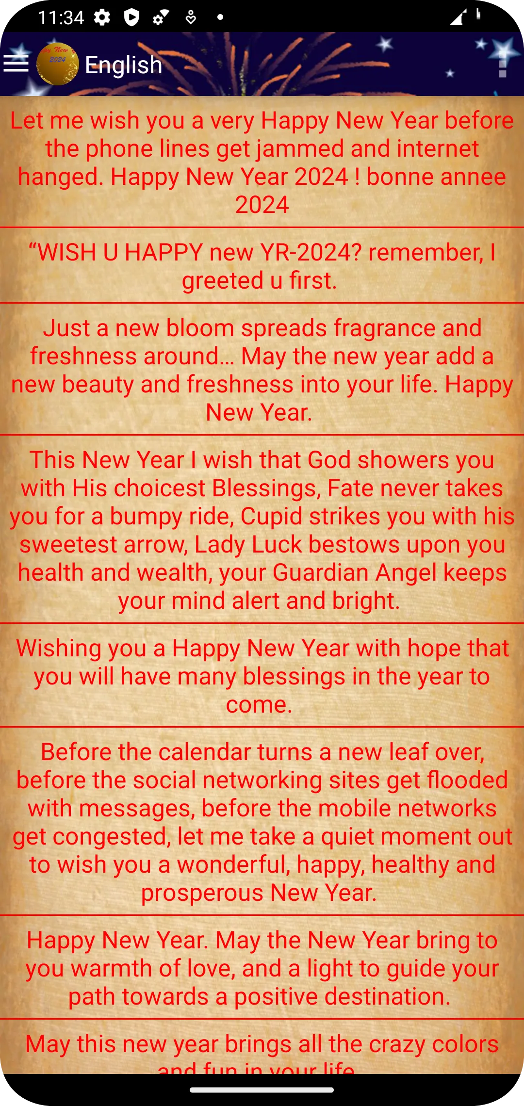 New Year 2024 SMS | Indus Appstore | Screenshot