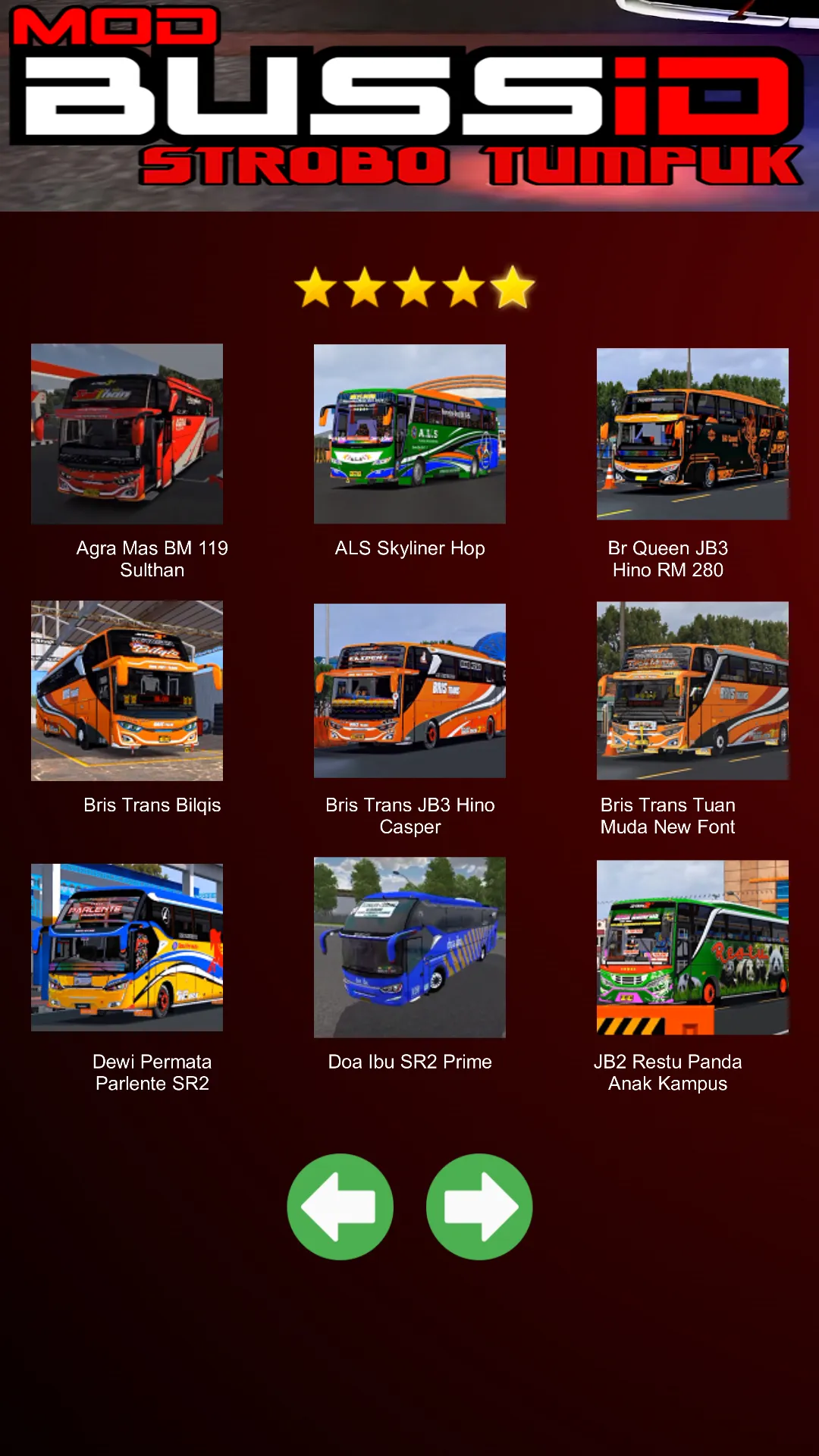 Mod Bussid Bus Strobo Tumpuk | Indus Appstore | Screenshot