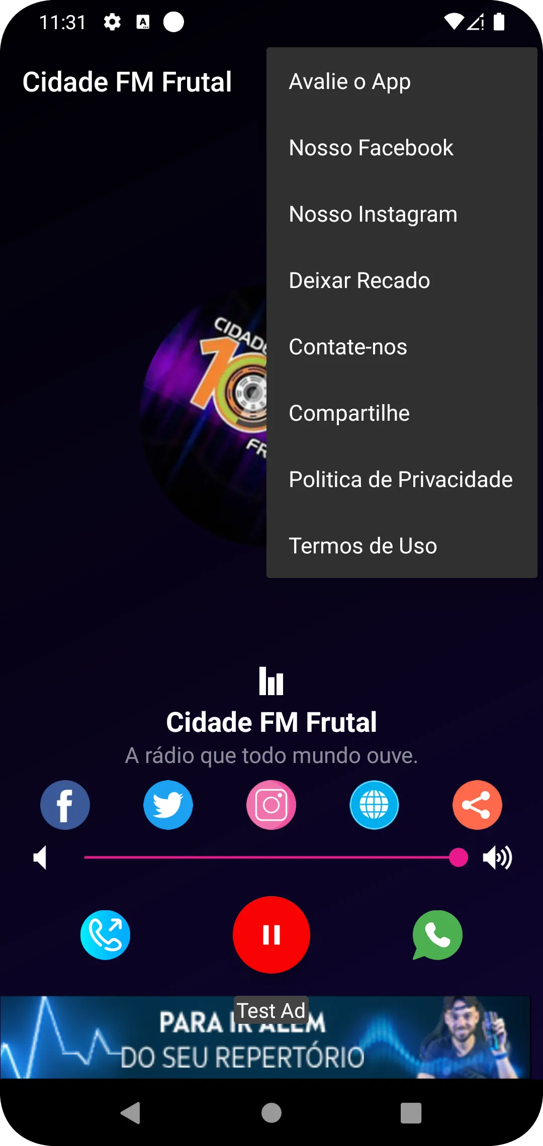 Cidade FM Frutal | Indus Appstore | Screenshot