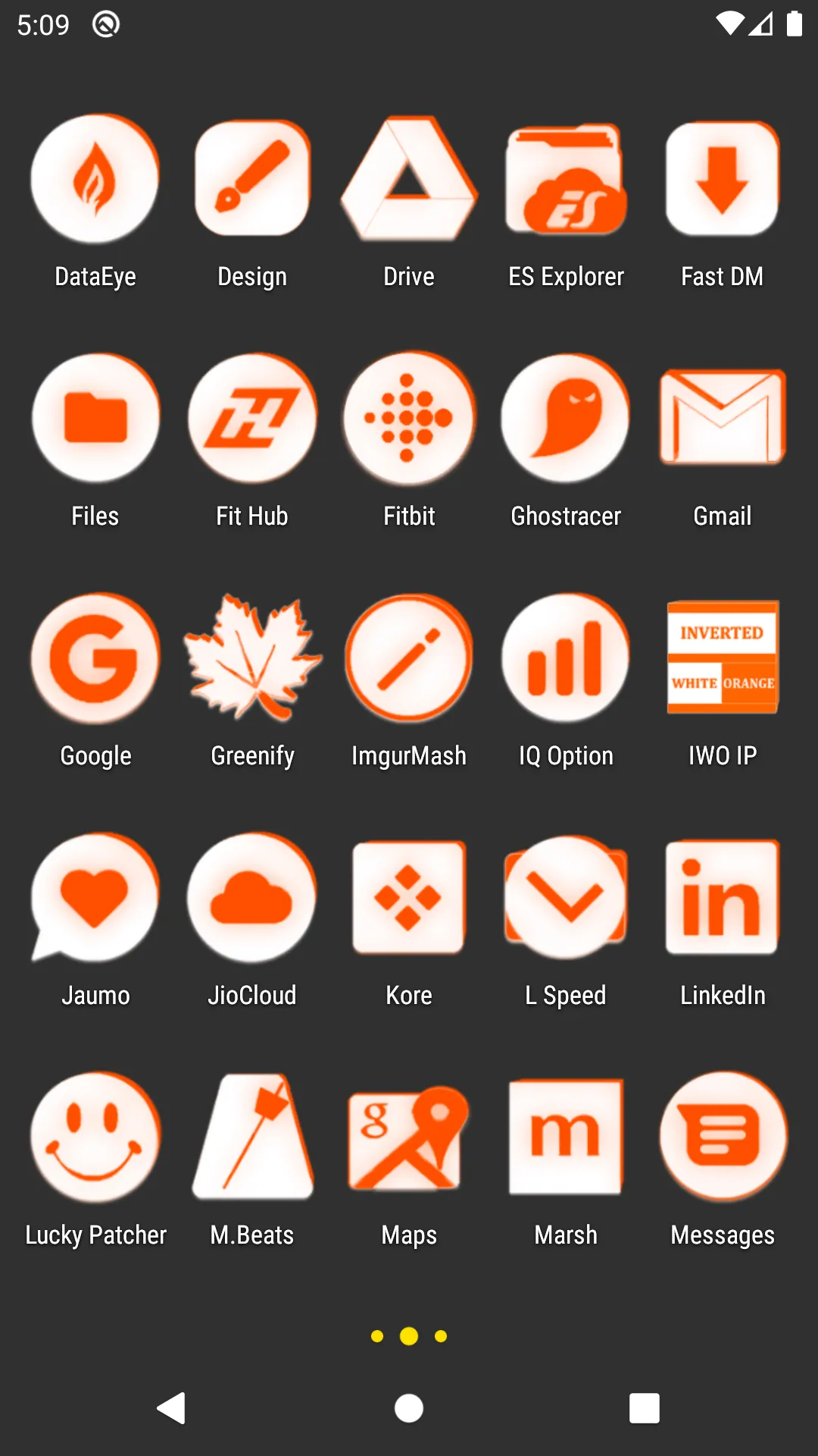 Inverted White Orange IconPack | Indus Appstore | Screenshot