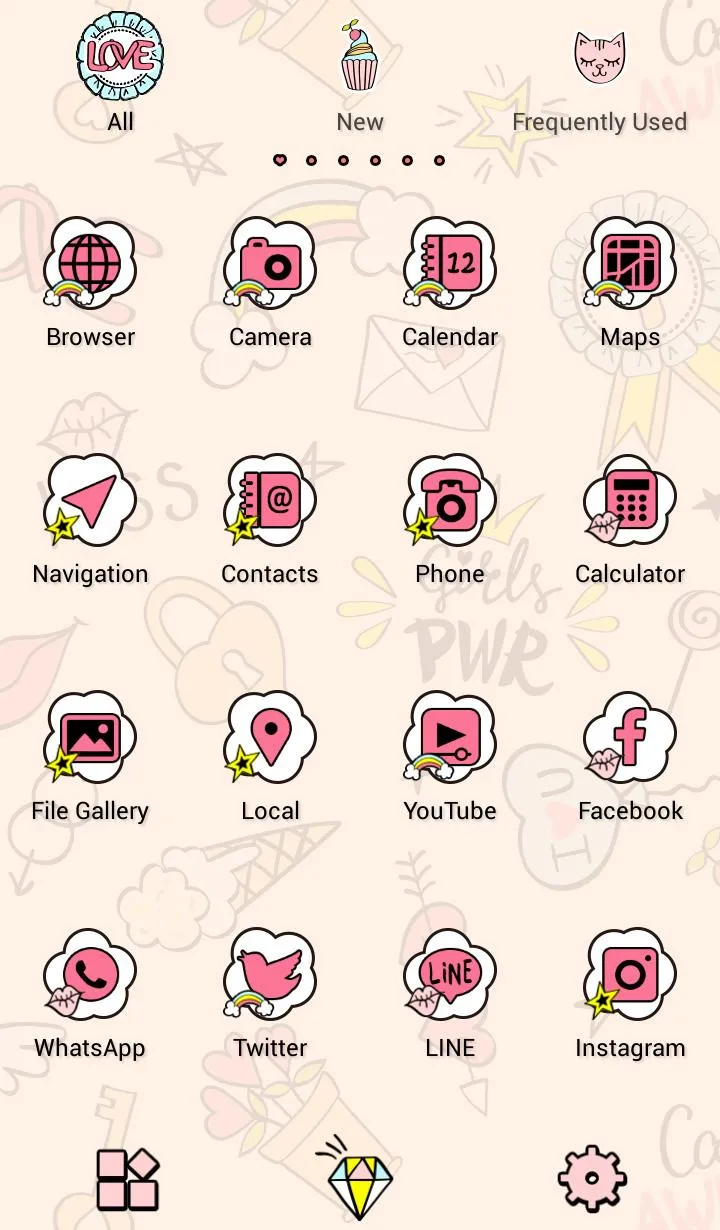 Girly Graffiti Theme | Indus Appstore | Screenshot