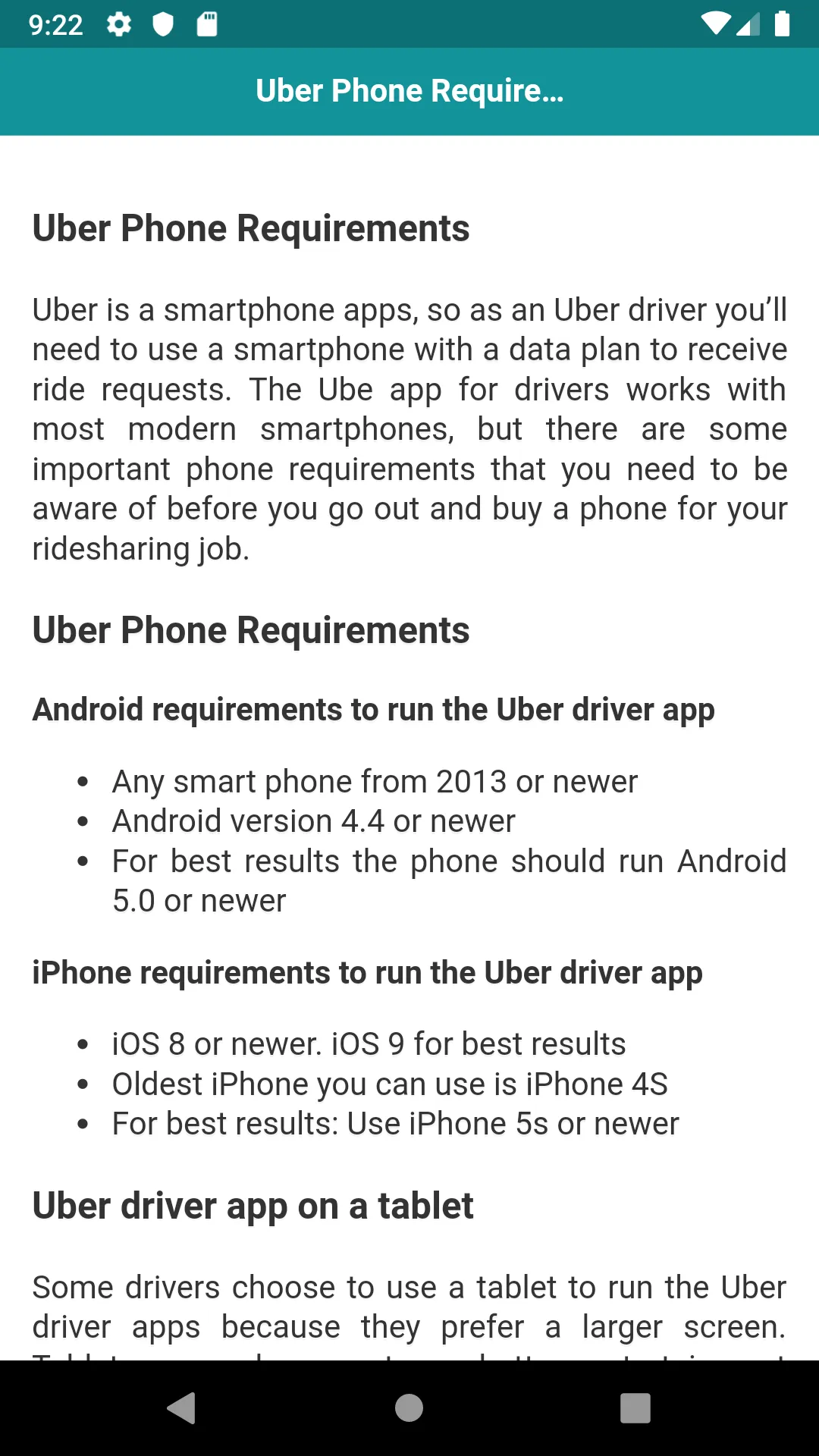 User guide for Uber driver app | Indus Appstore | Screenshot