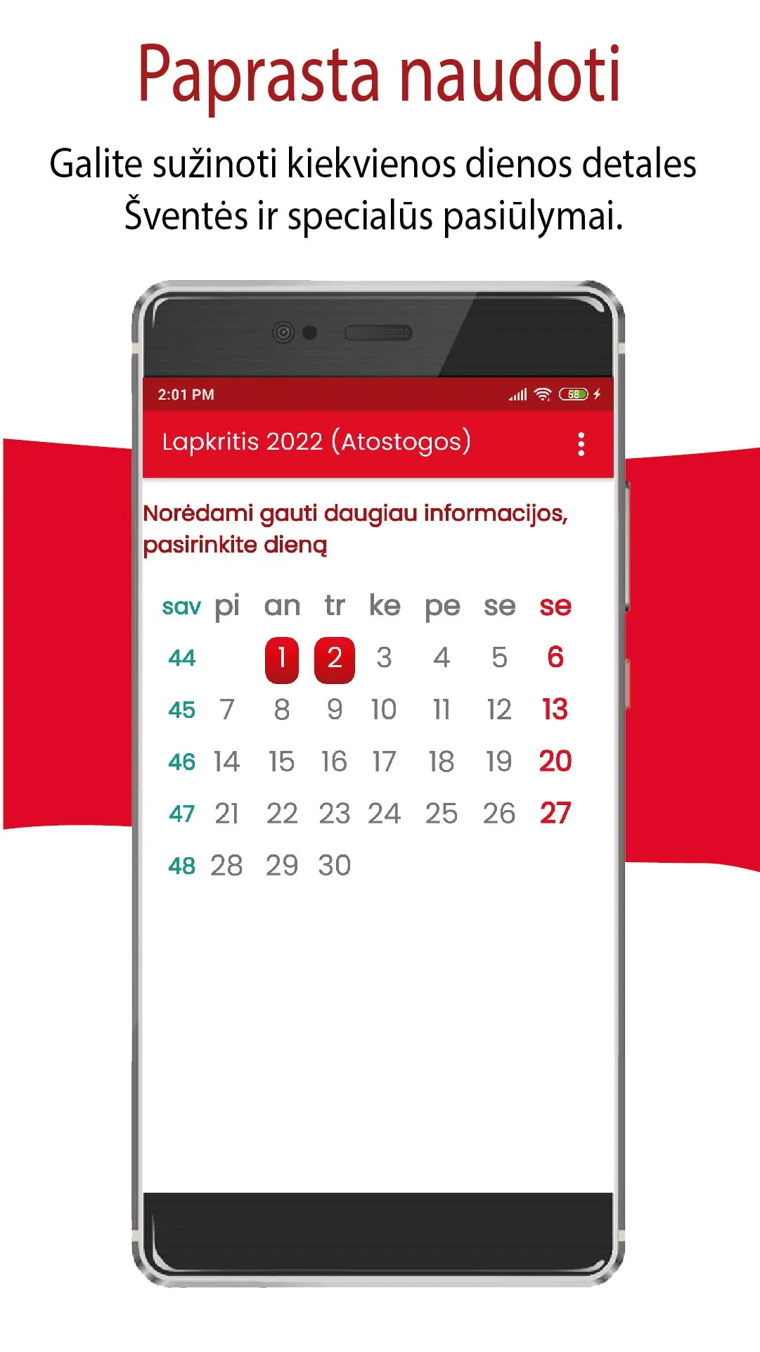 Lietuvos Kalendorius 2024 | Indus Appstore | Screenshot