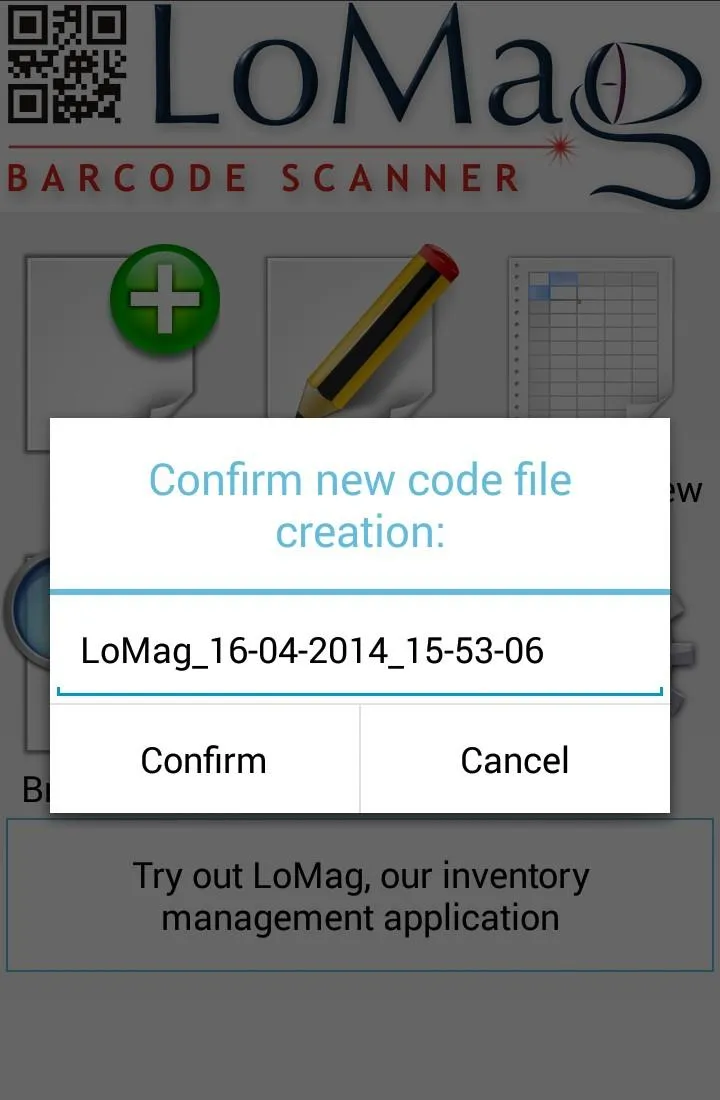 LoMag Barcode Scanner to Excel | Indus Appstore | Screenshot