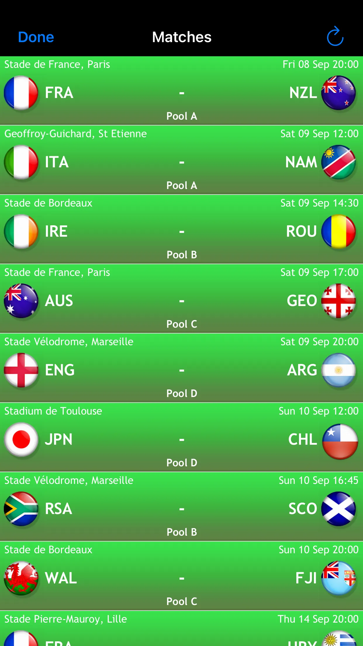 Rugby World App France 2023 | Indus Appstore | Screenshot