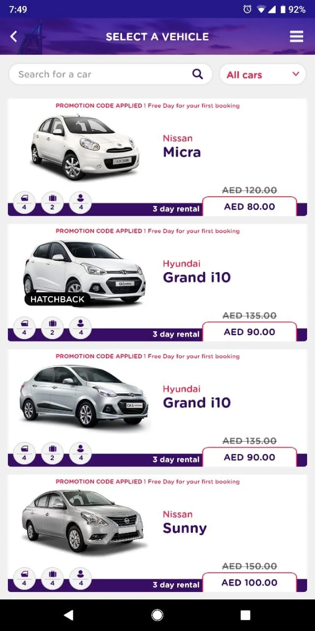 Indigo Rent A Car | Indus Appstore | Screenshot