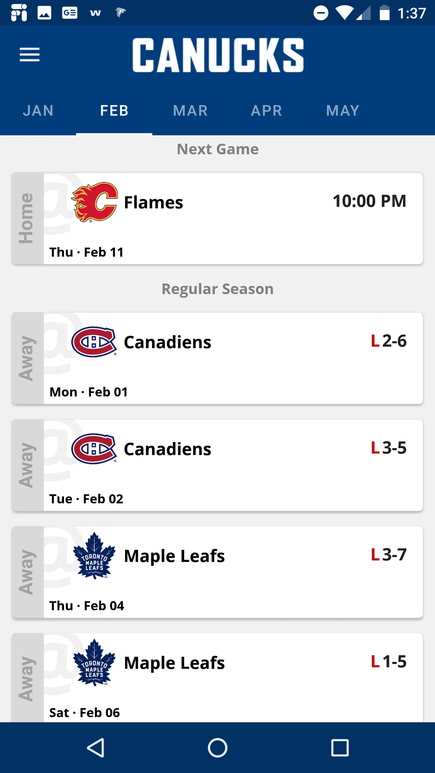 Vancouver Canucks | Indus Appstore | Screenshot