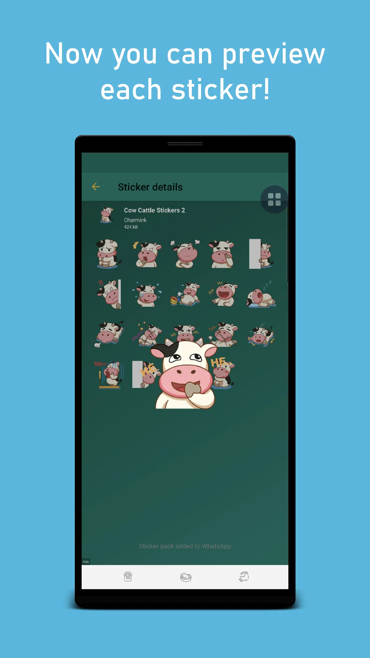 Cow WAStickerApps | Indus Appstore | Screenshot