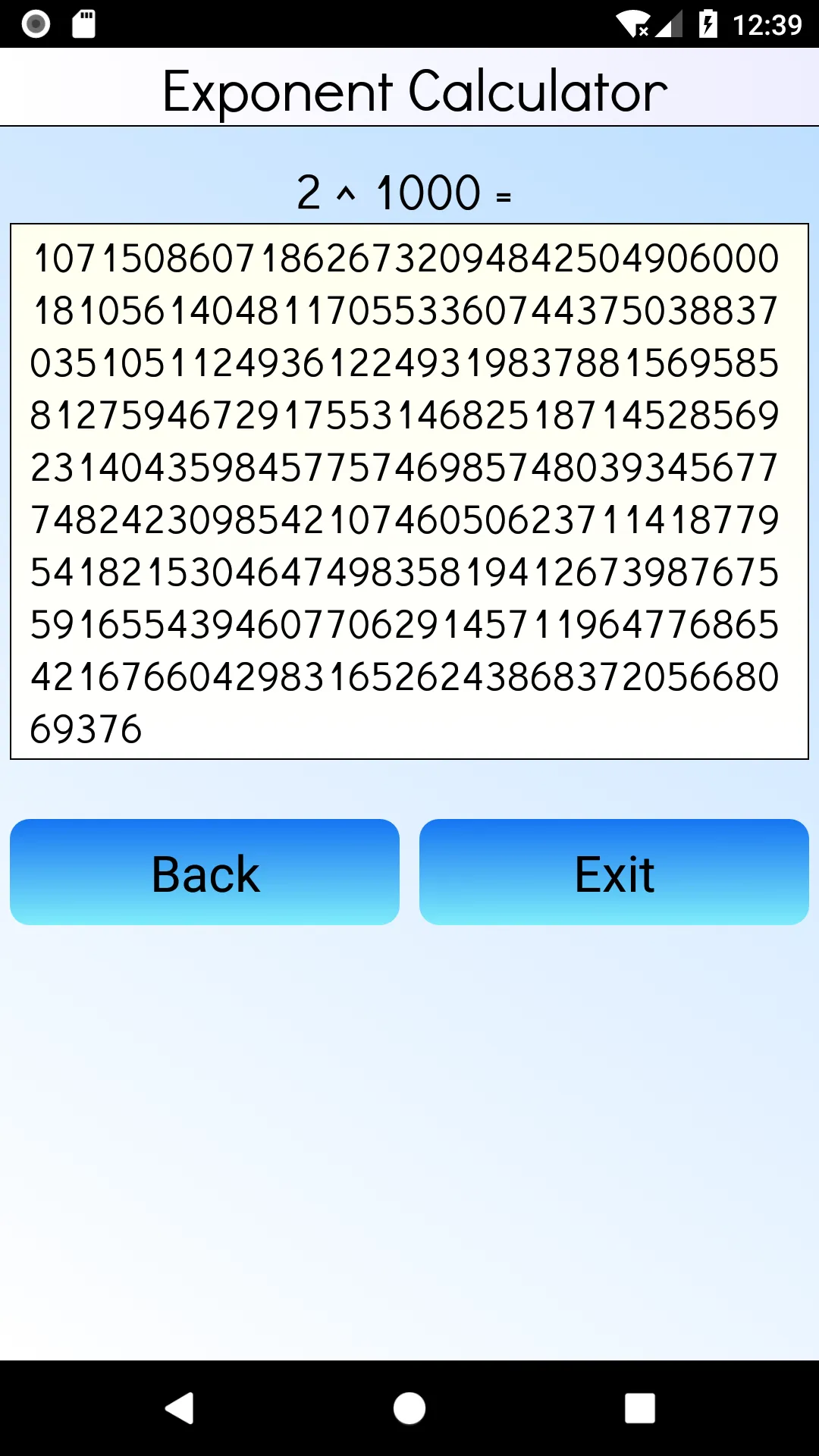 Exponent Calculator | Indus Appstore | Screenshot