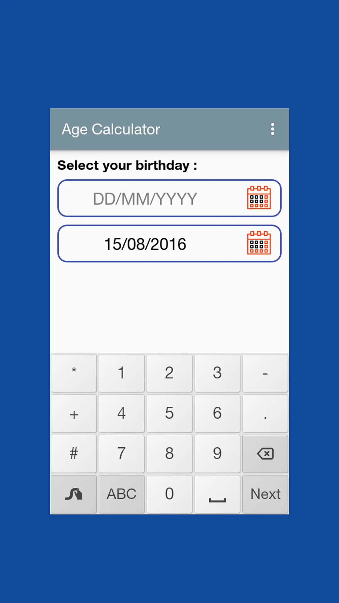 Age Calculator | Indus Appstore | Screenshot