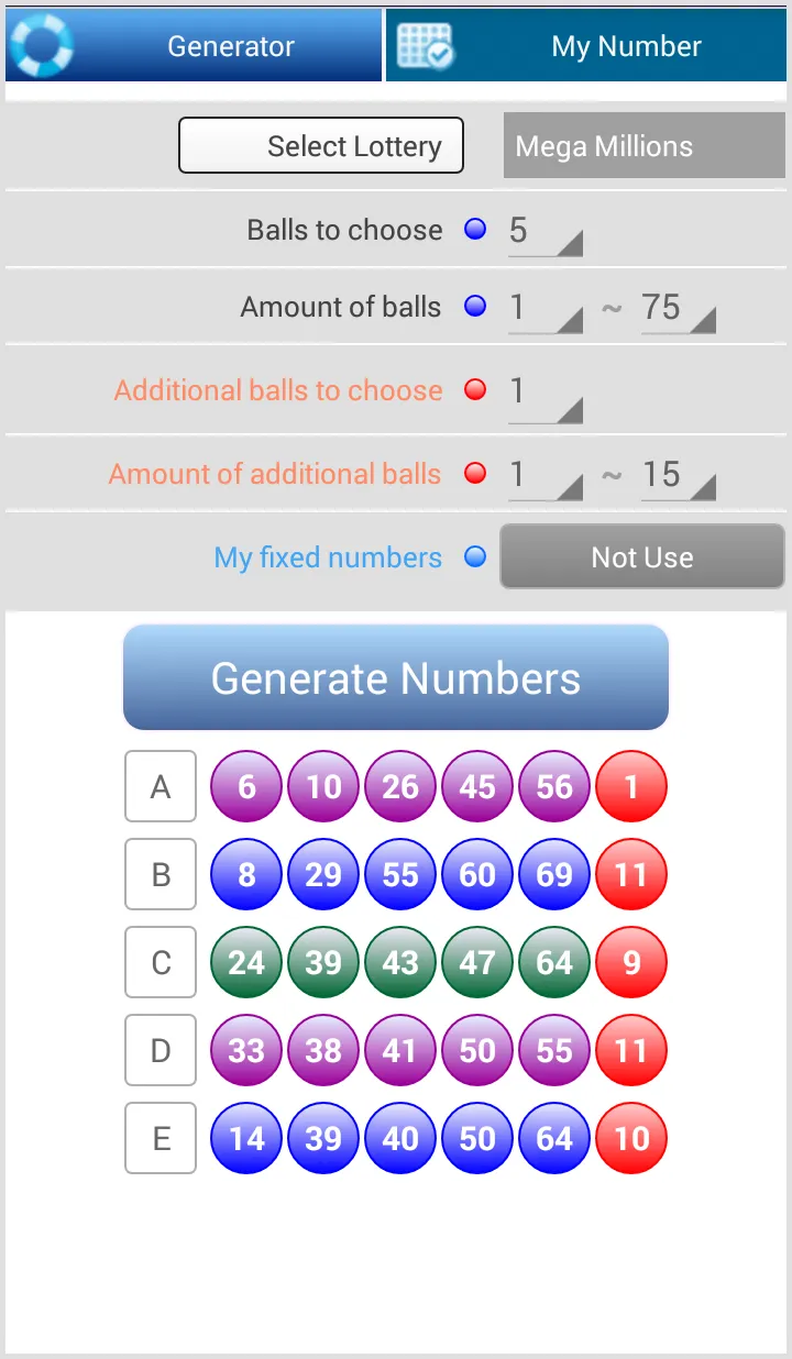 Multi Lotto Generator | Indus Appstore | Screenshot