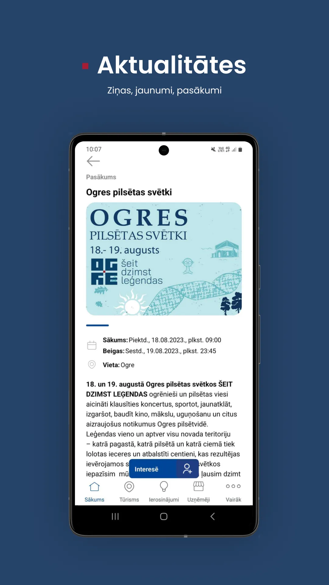 Ogres novadnieks | Indus Appstore | Screenshot