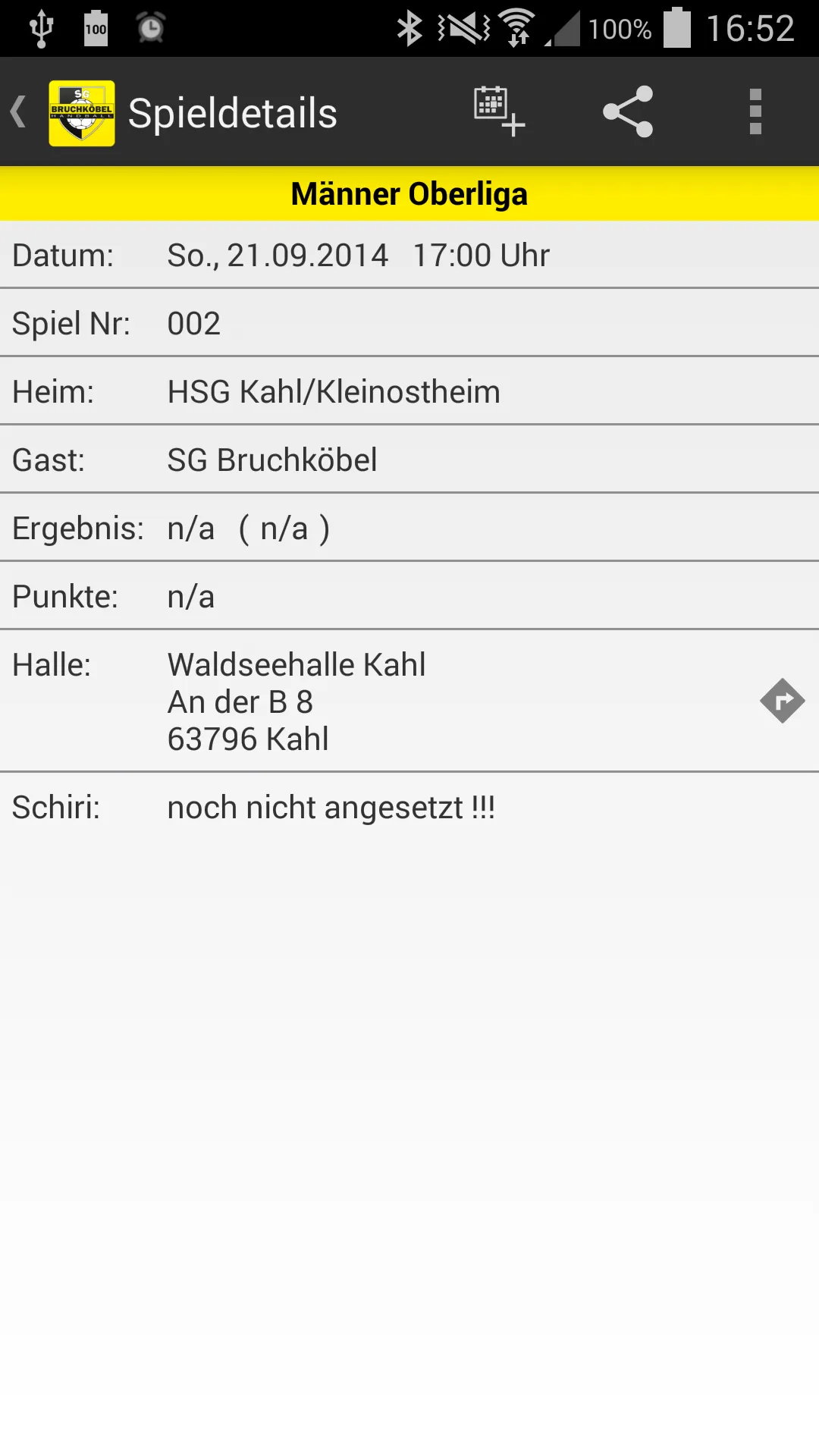 SG Bruchköbel Handball | Indus Appstore | Screenshot