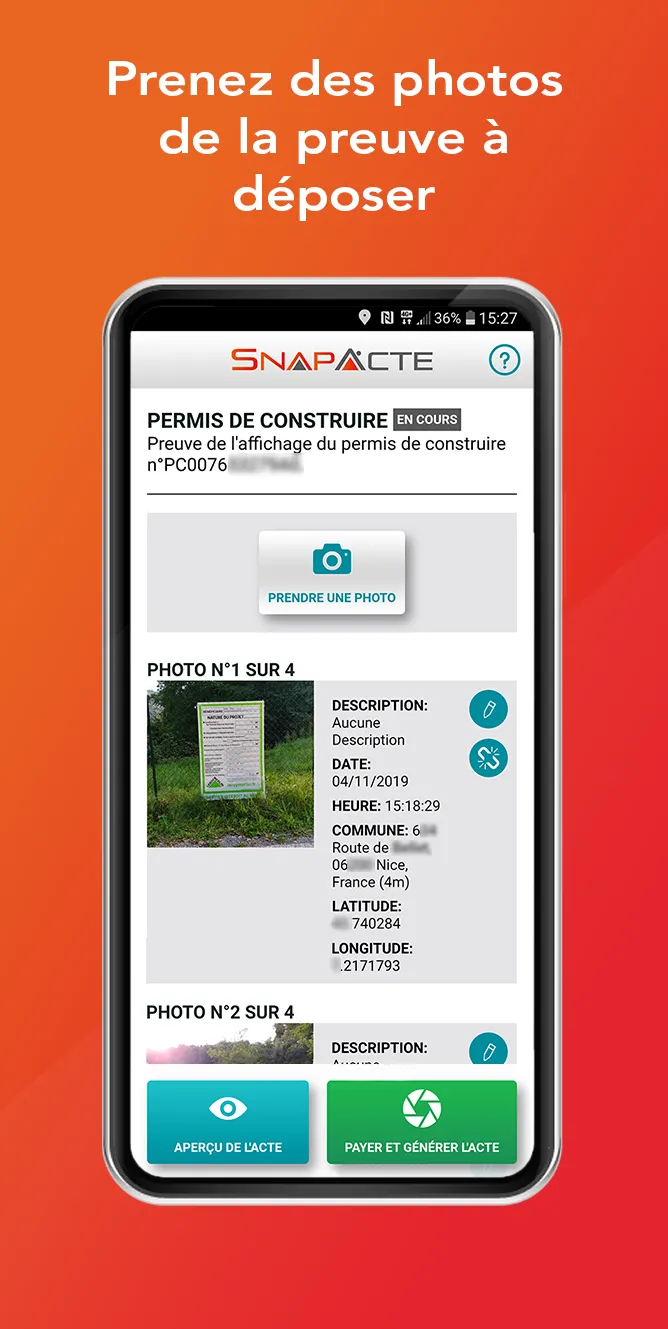 SnapActe: Constat d'huissier | Indus Appstore | Screenshot