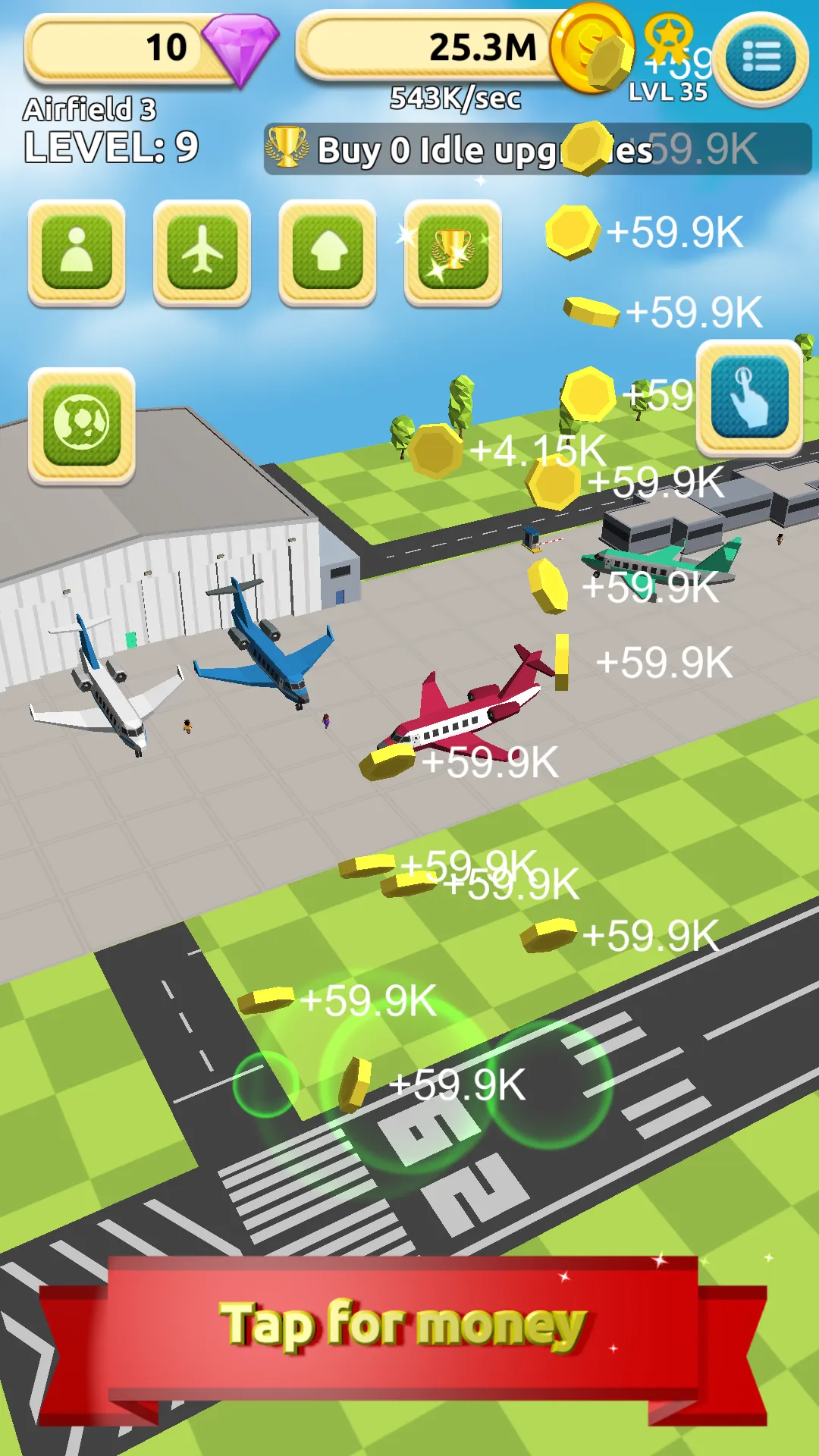 Airfield Tycoon Clicker Game | Indus Appstore | Screenshot