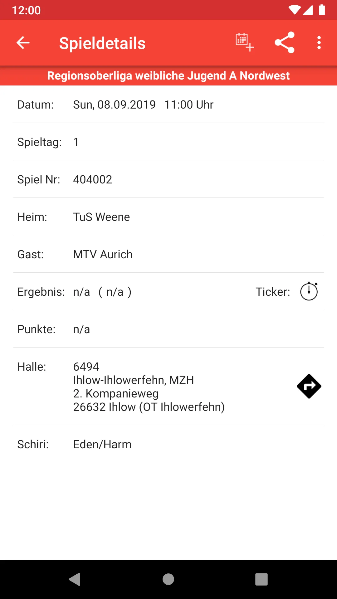 MTV Aurich Handball | Indus Appstore | Screenshot