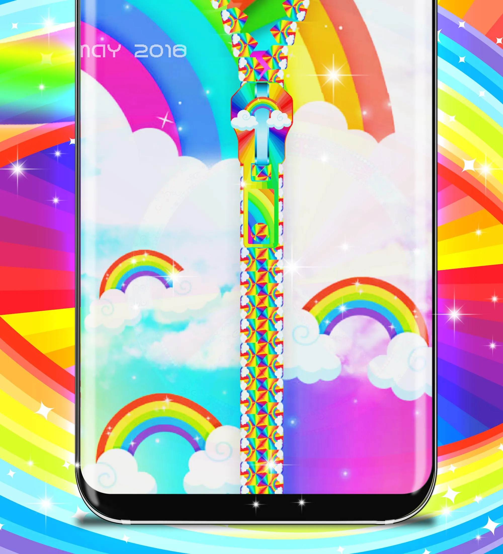 Rainbow lock screen | Indus Appstore | Screenshot