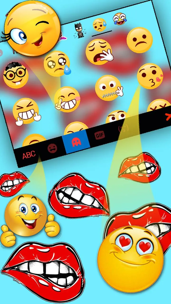 Lips Graffiti Keyboard Theme | Indus Appstore | Screenshot