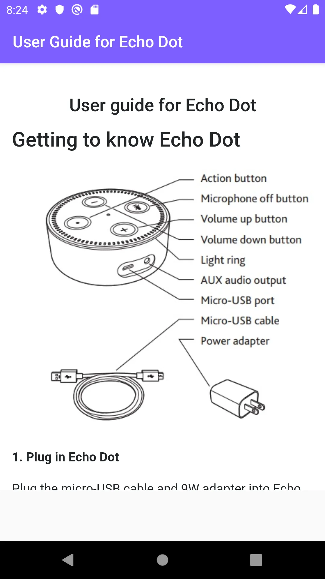 User Guide for Echo Dot | Indus Appstore | Screenshot