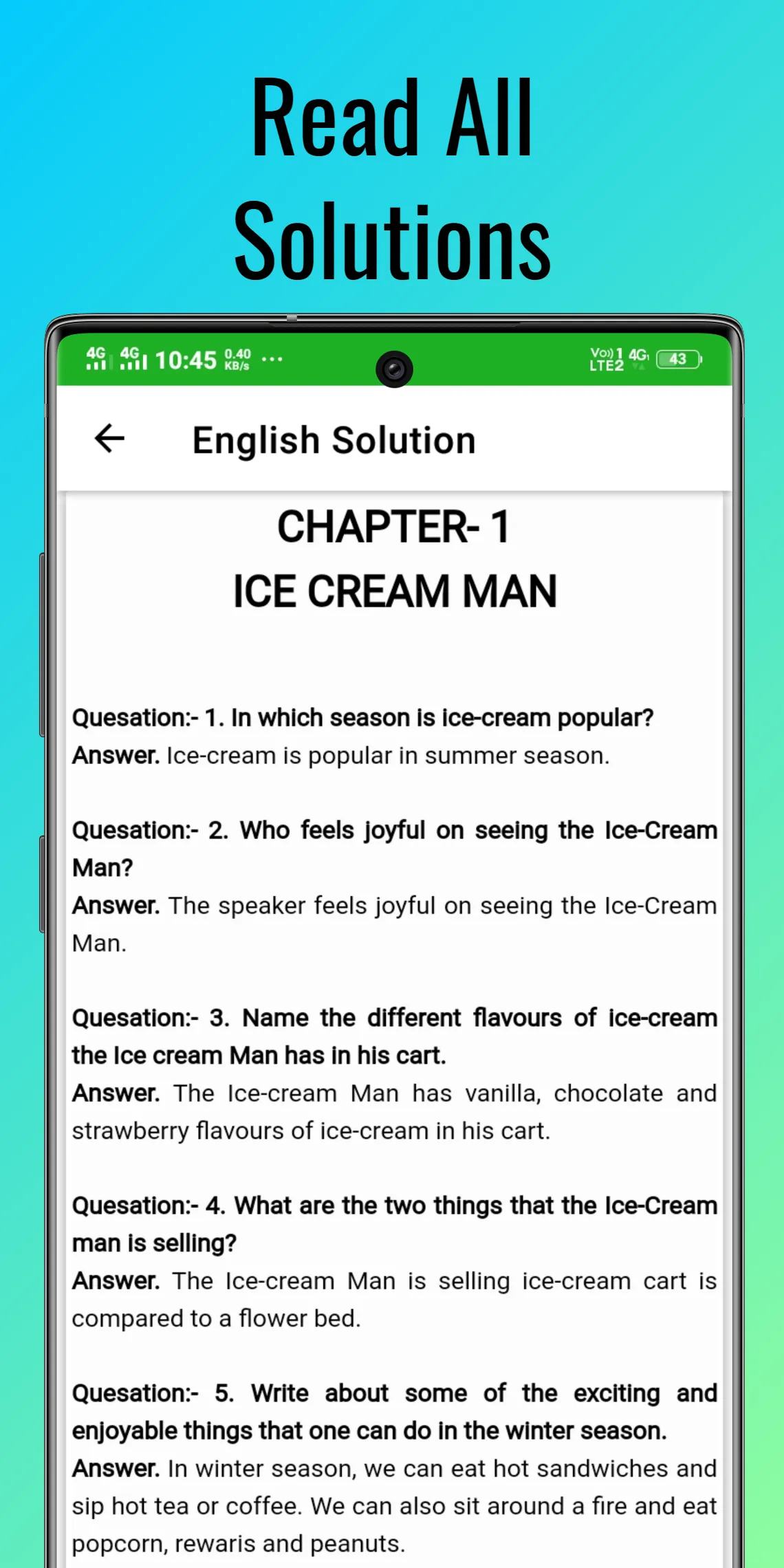 class 5 english book answer | Indus Appstore | Screenshot