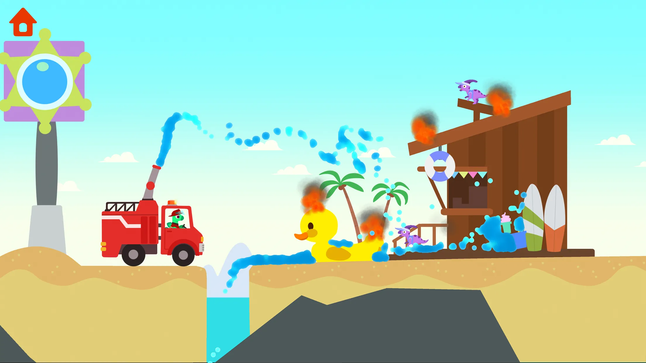 Dinosaur Fire Truck: for kids | Indus Appstore | Screenshot