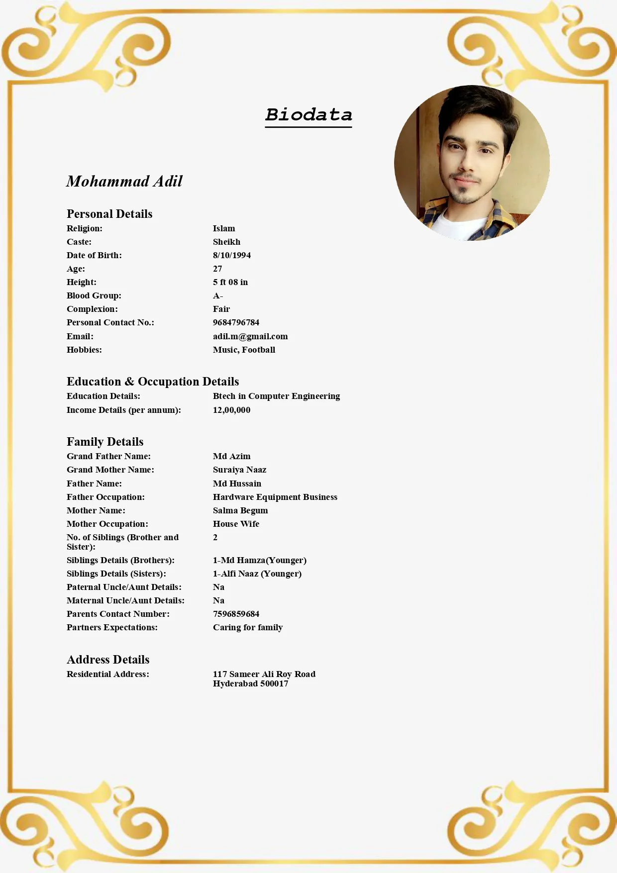 Muslim Marriage Biodata Maker | Indus Appstore | Screenshot