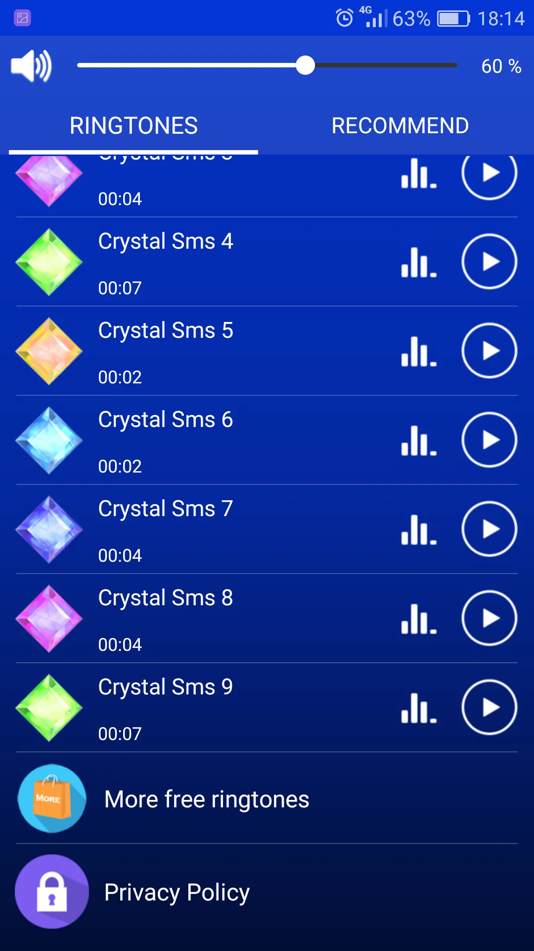 Crystal Clear Sound Ringtones | Indus Appstore | Screenshot