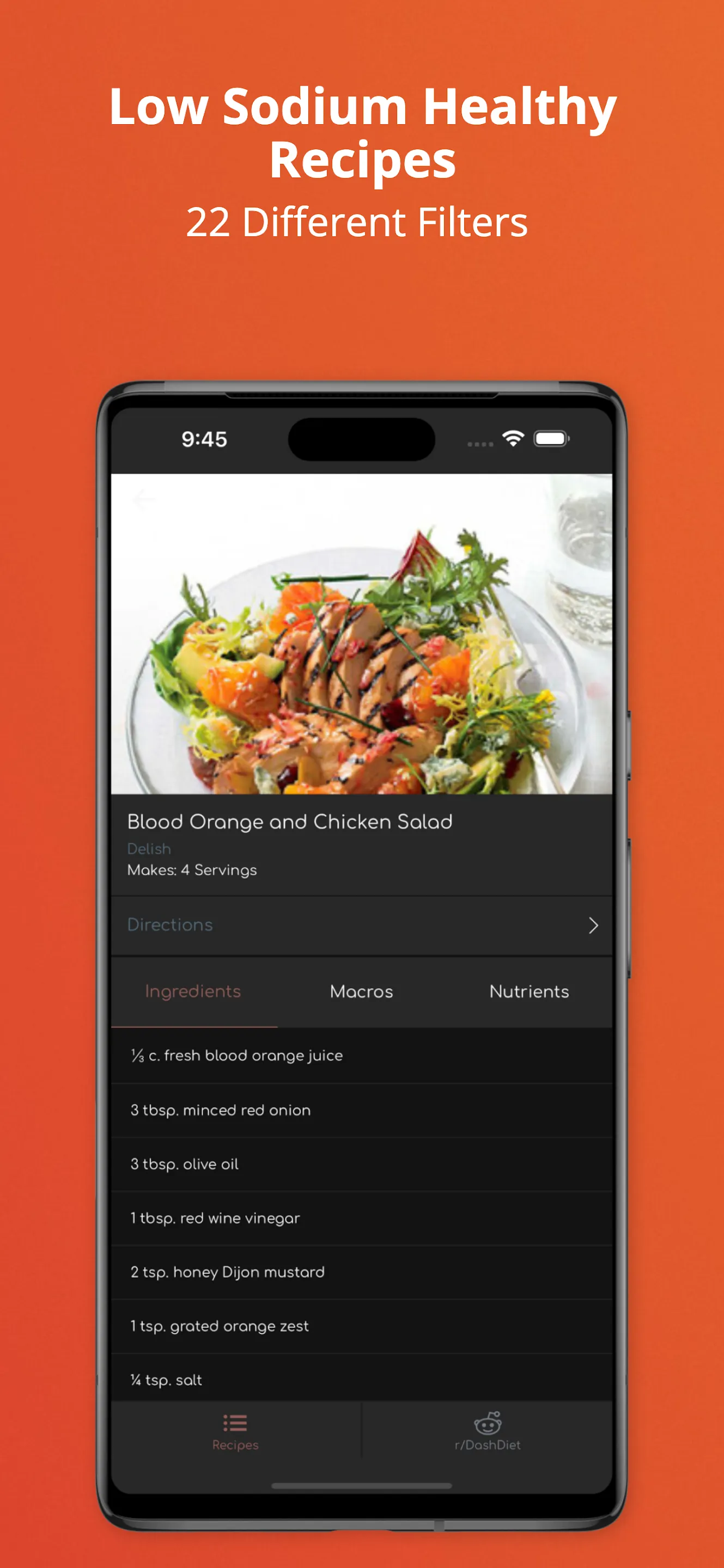 My Dash Diet: Low Sodium Track | Indus Appstore | Screenshot