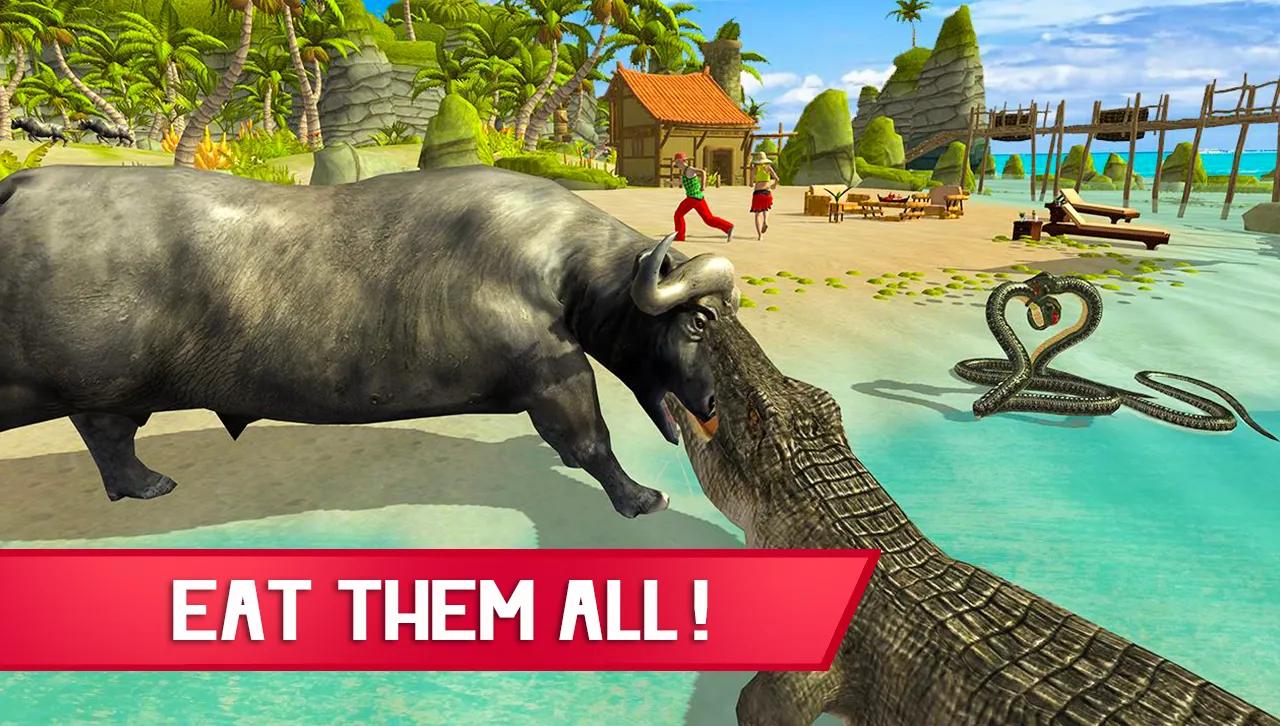 Hungry Crocodile 2 Shark Games | Indus Appstore | Screenshot