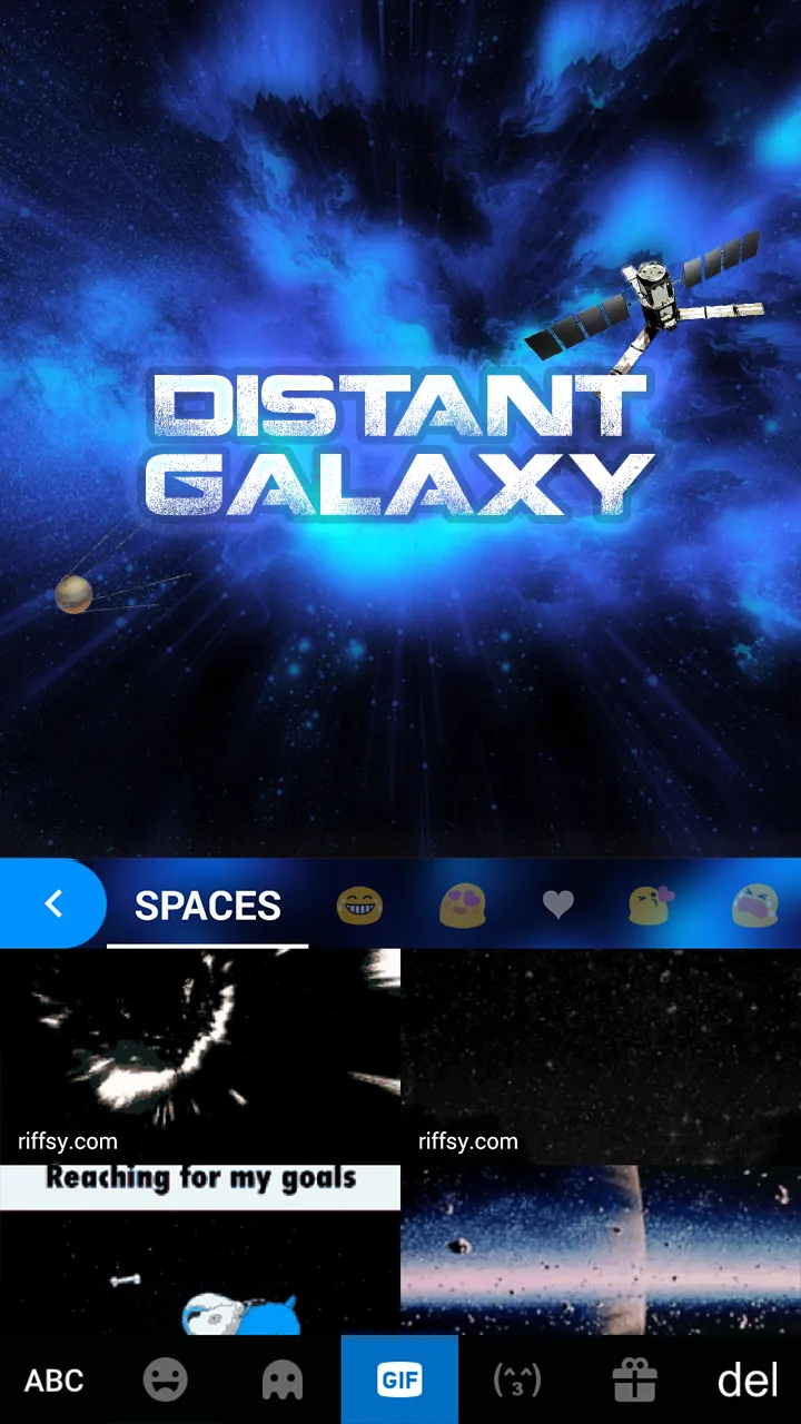 Distant Galaxy Kika EmojiTheme | Indus Appstore | Screenshot