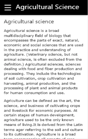 Agricultural science | Indus Appstore | Screenshot