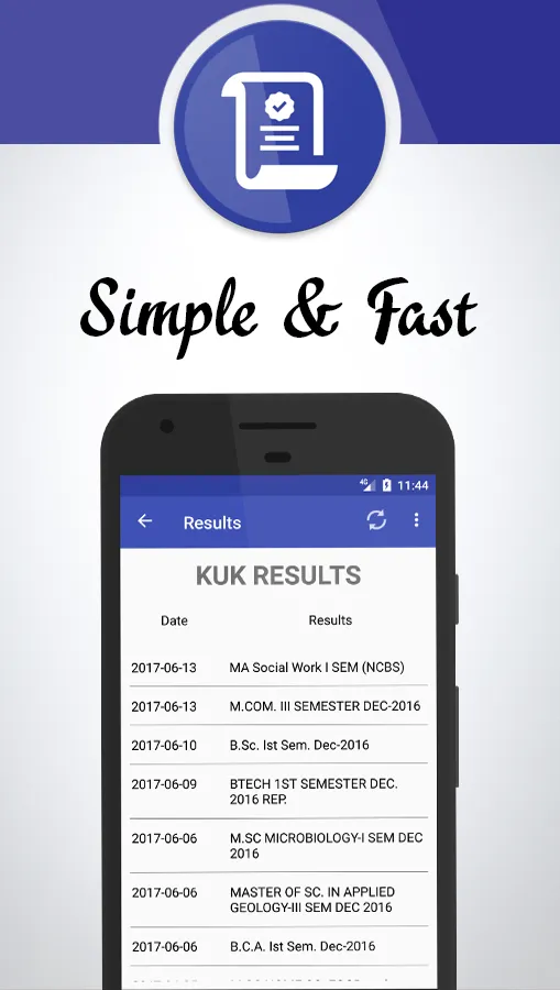 Kuk Results | Indus Appstore | Screenshot