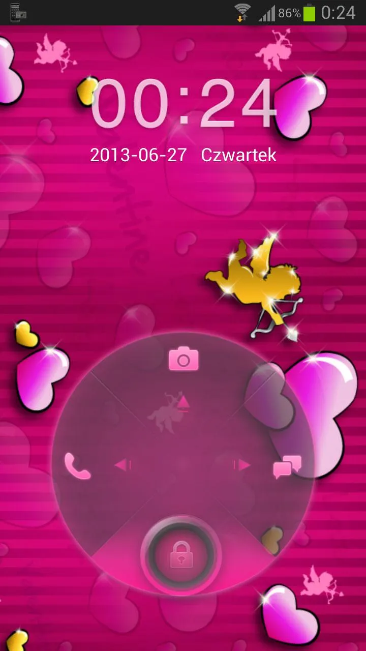 Lovely Pink Theme GO Locker | Indus Appstore | Screenshot