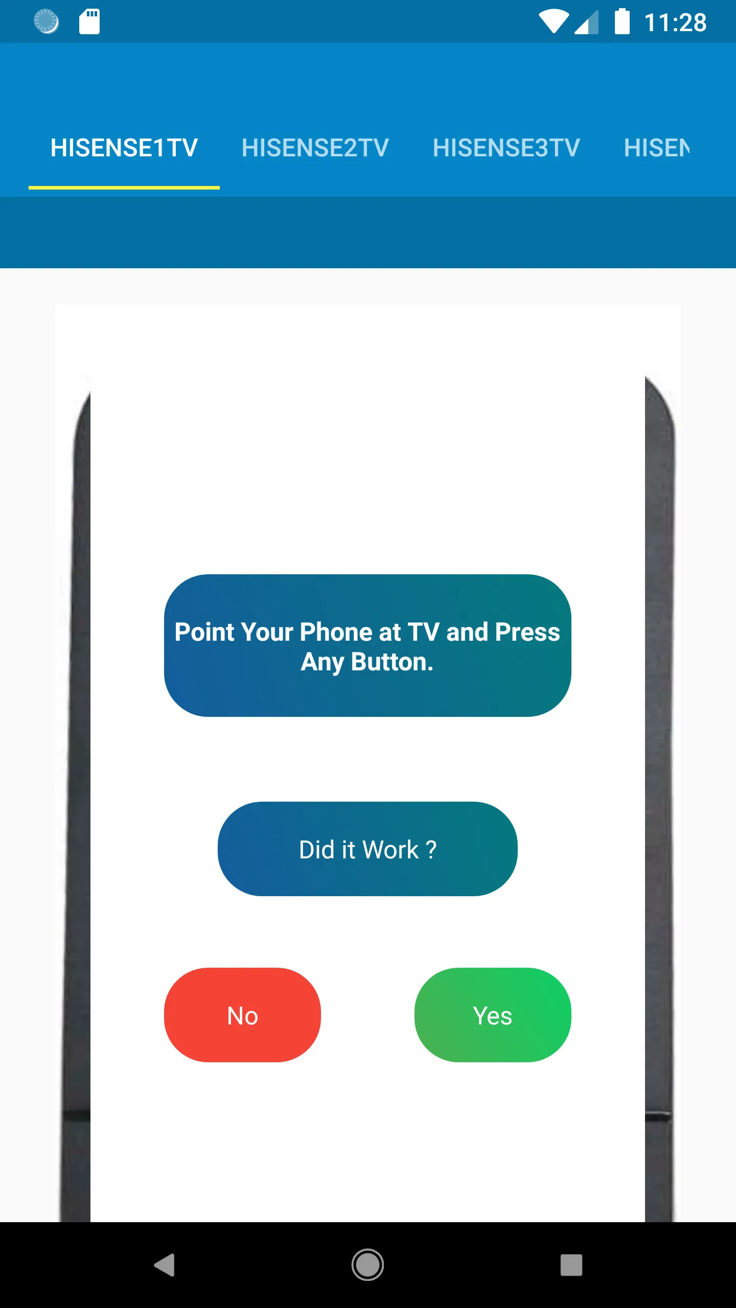 HiSense TV Remote Control | Indus Appstore | Screenshot