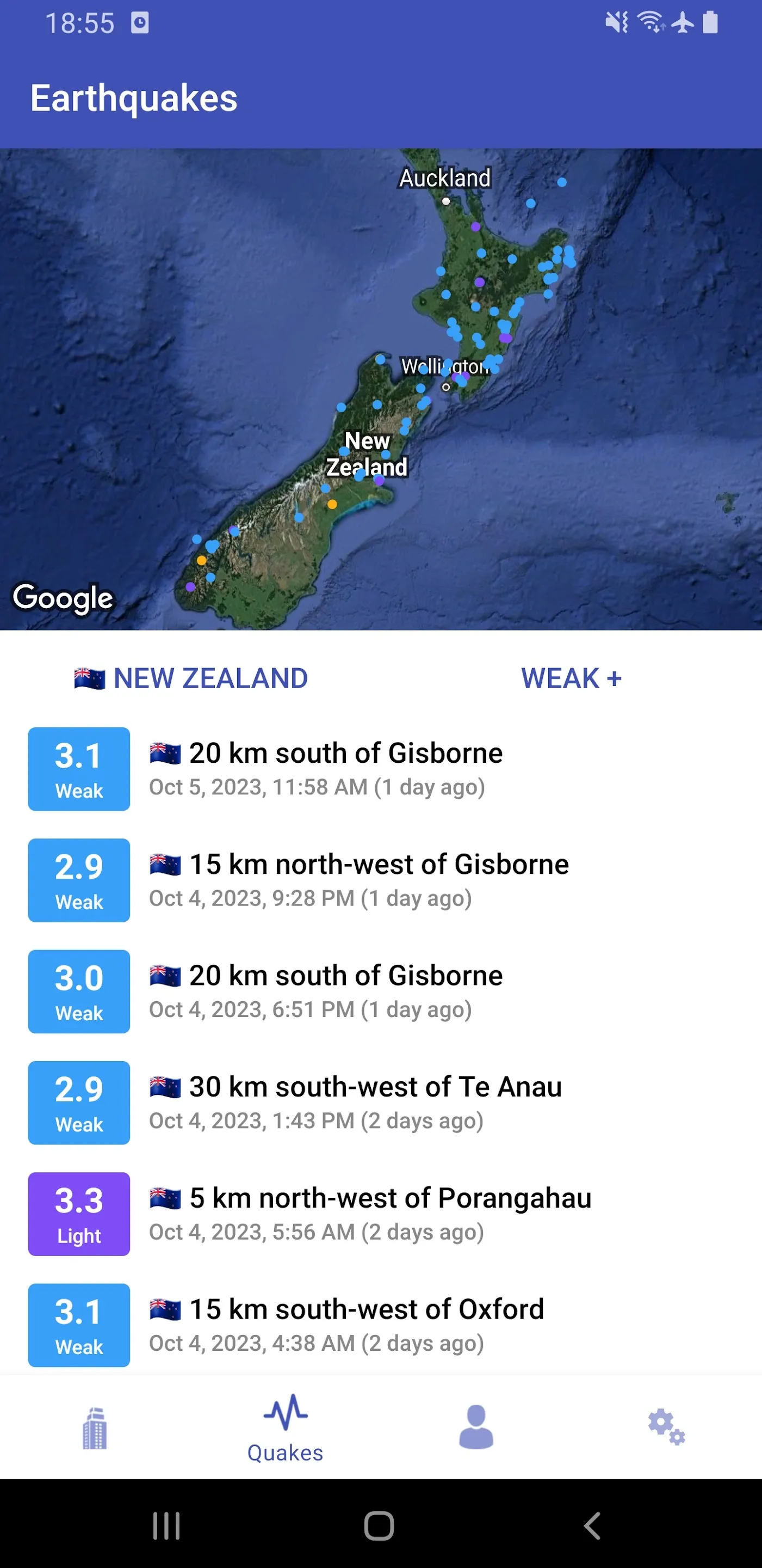 Global Seismic Data | Indus Appstore | Screenshot