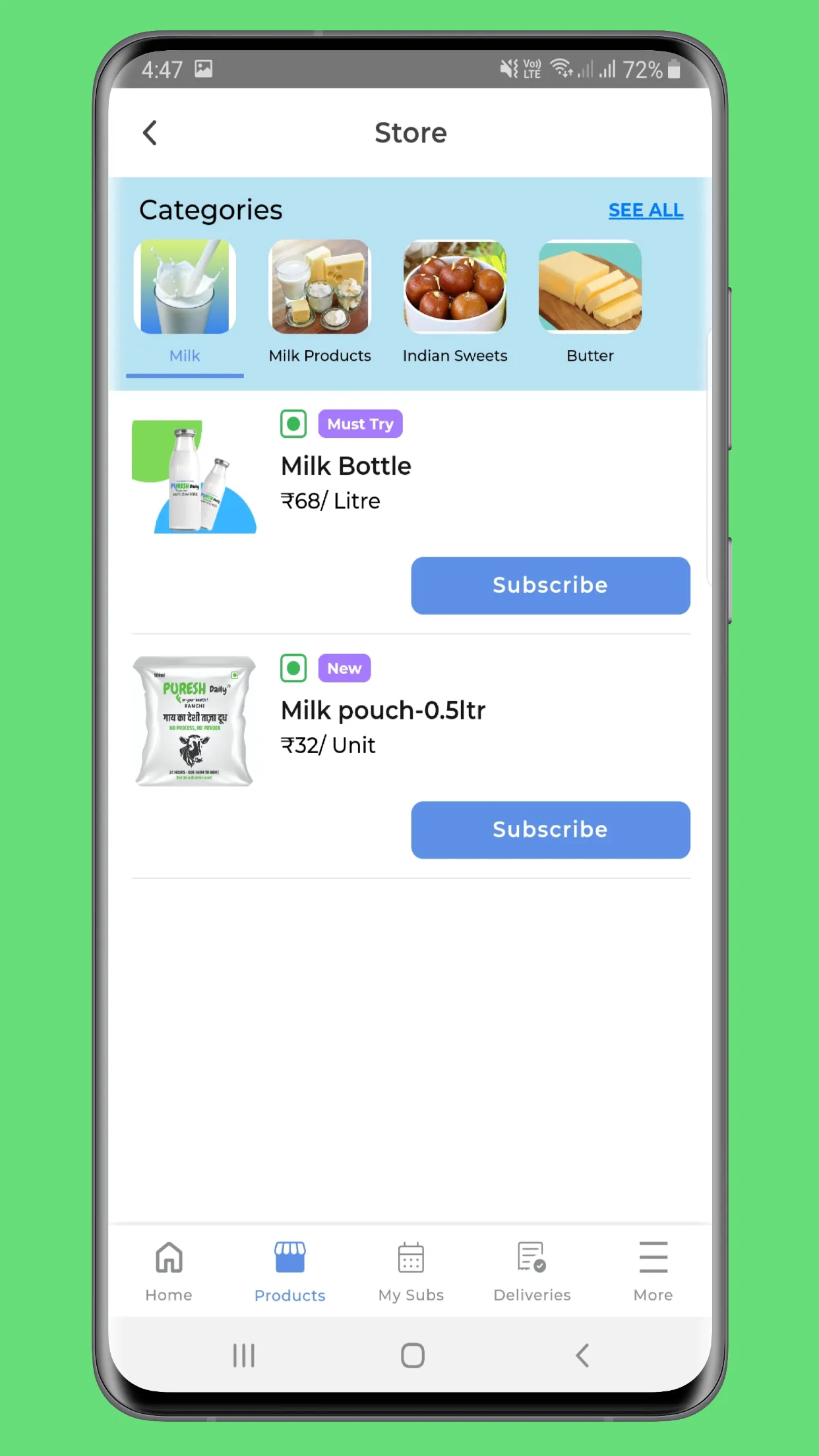 Puresh Daily-100%Pure Cow Milk | Indus Appstore | Screenshot