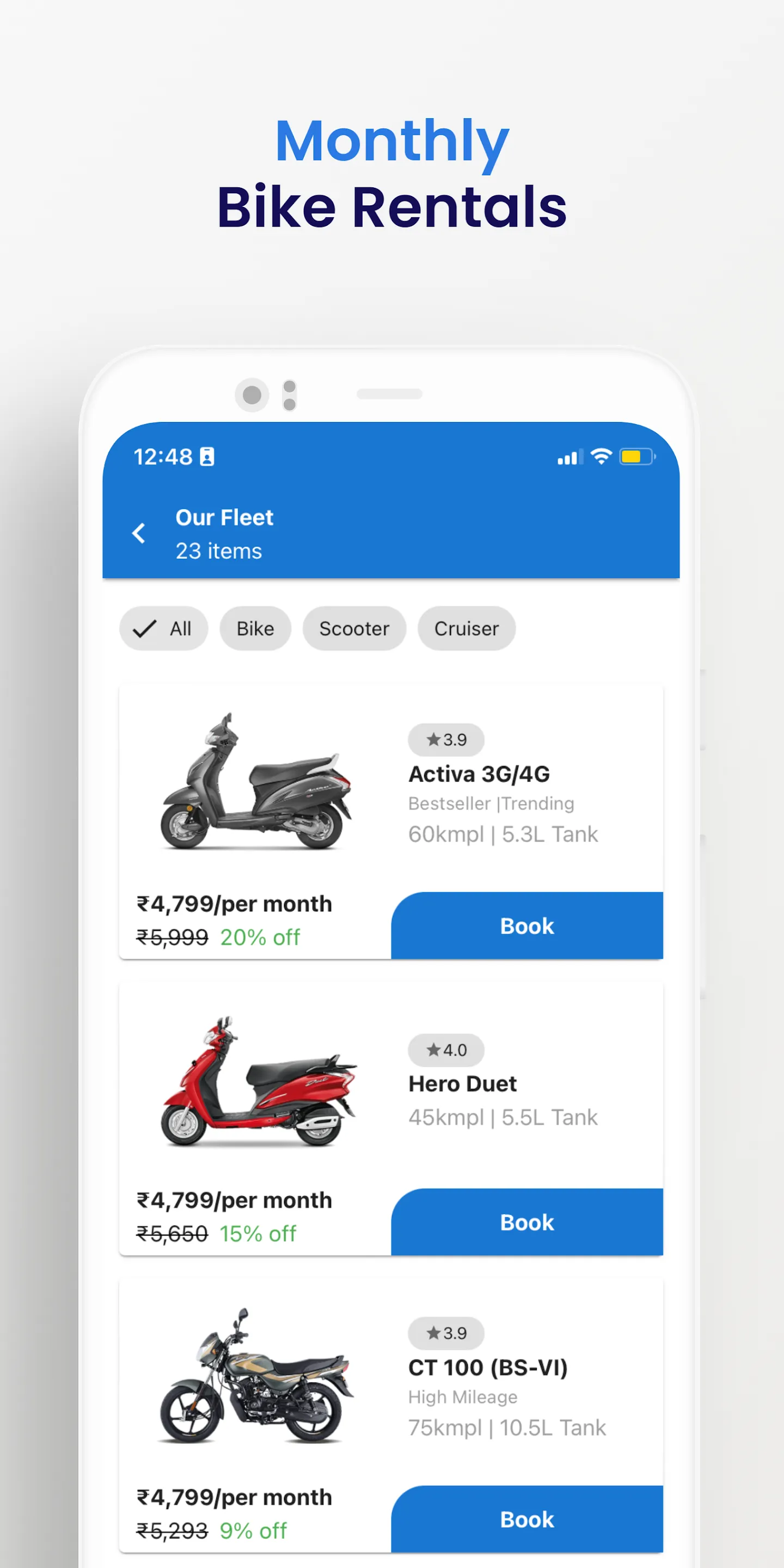 Ontrack : Bike Rental App | Indus Appstore | Screenshot