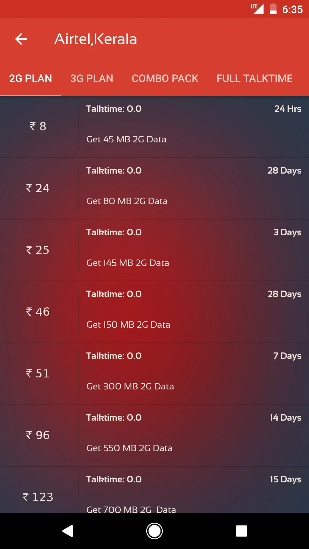 Recharge Plans - Offers Finder | Indus Appstore | Screenshot