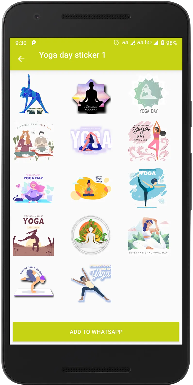 Yoga day sticker - 2023 | Indus Appstore | Screenshot