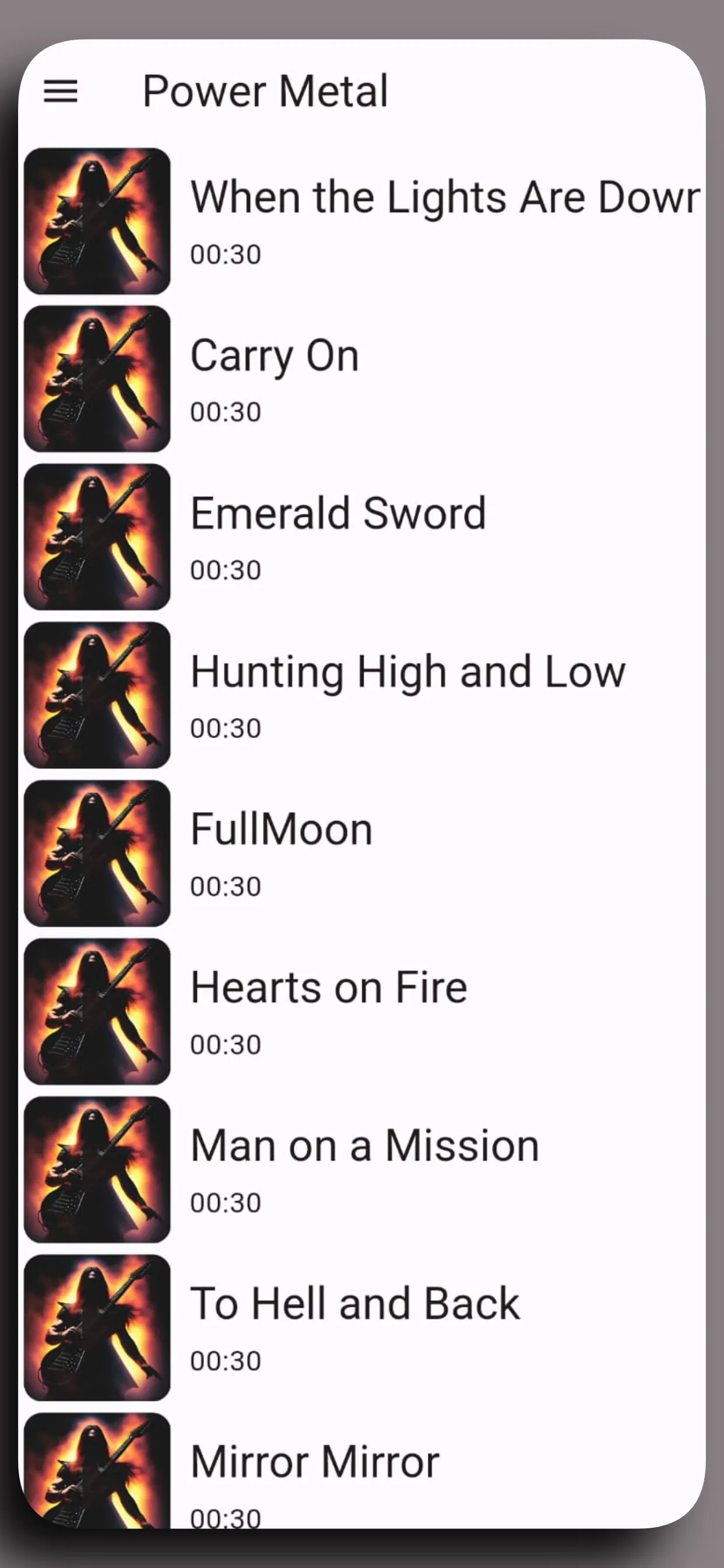 Power Metal Ringtones App | Indus Appstore | Screenshot