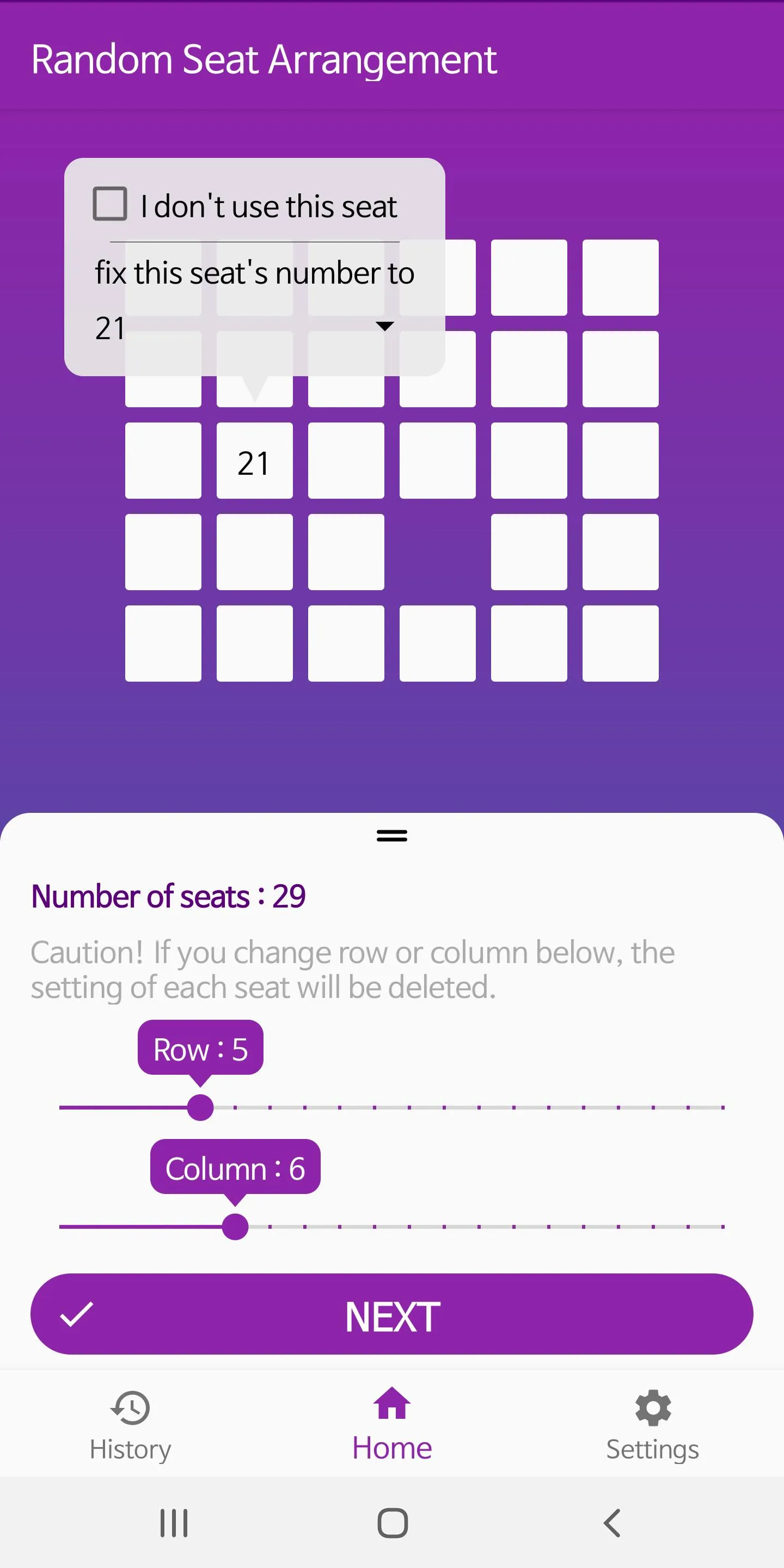 Random Seat Arrangement | Indus Appstore | Screenshot