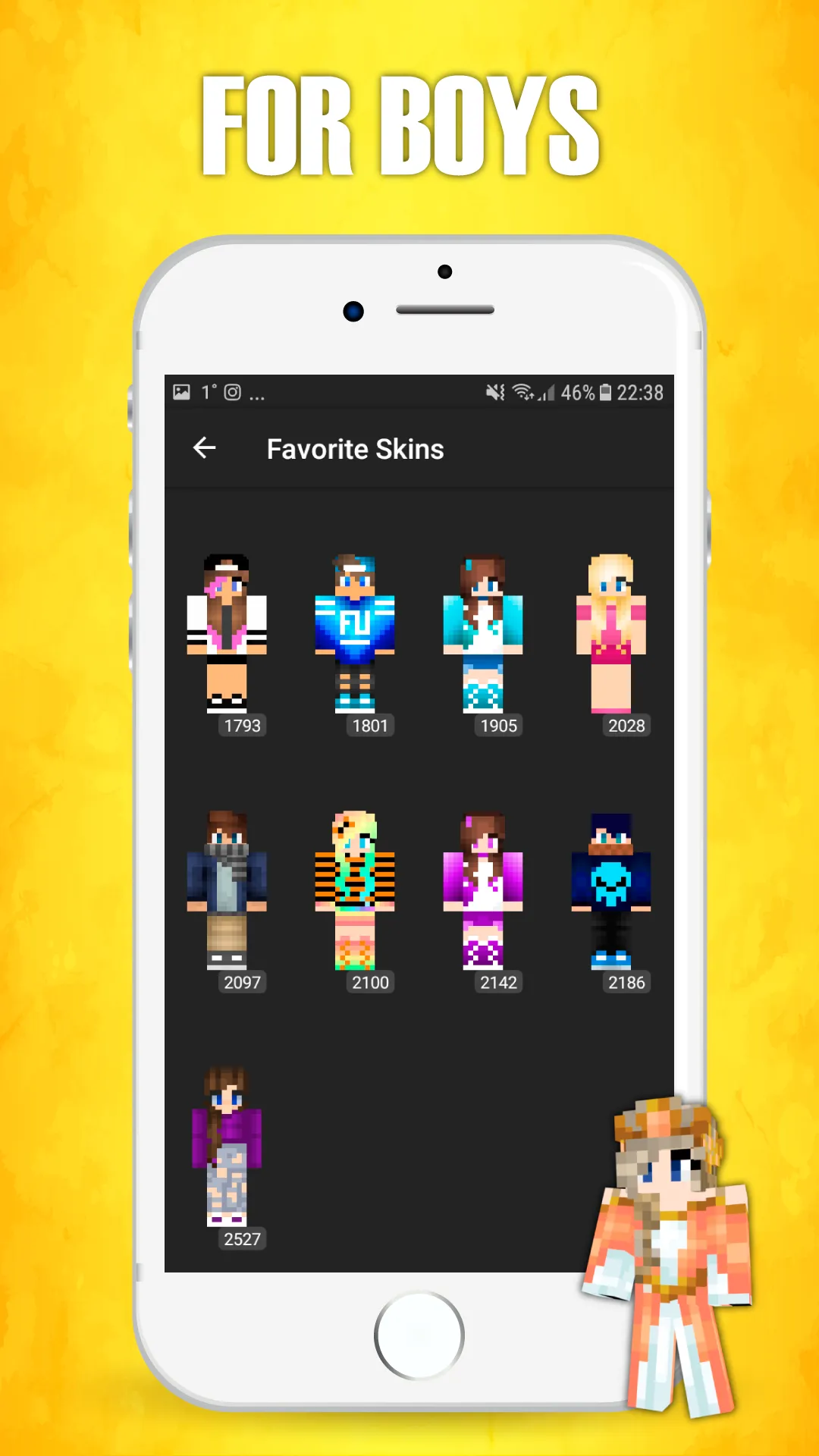 Skins for Minecraft PE | Indus Appstore | Screenshot