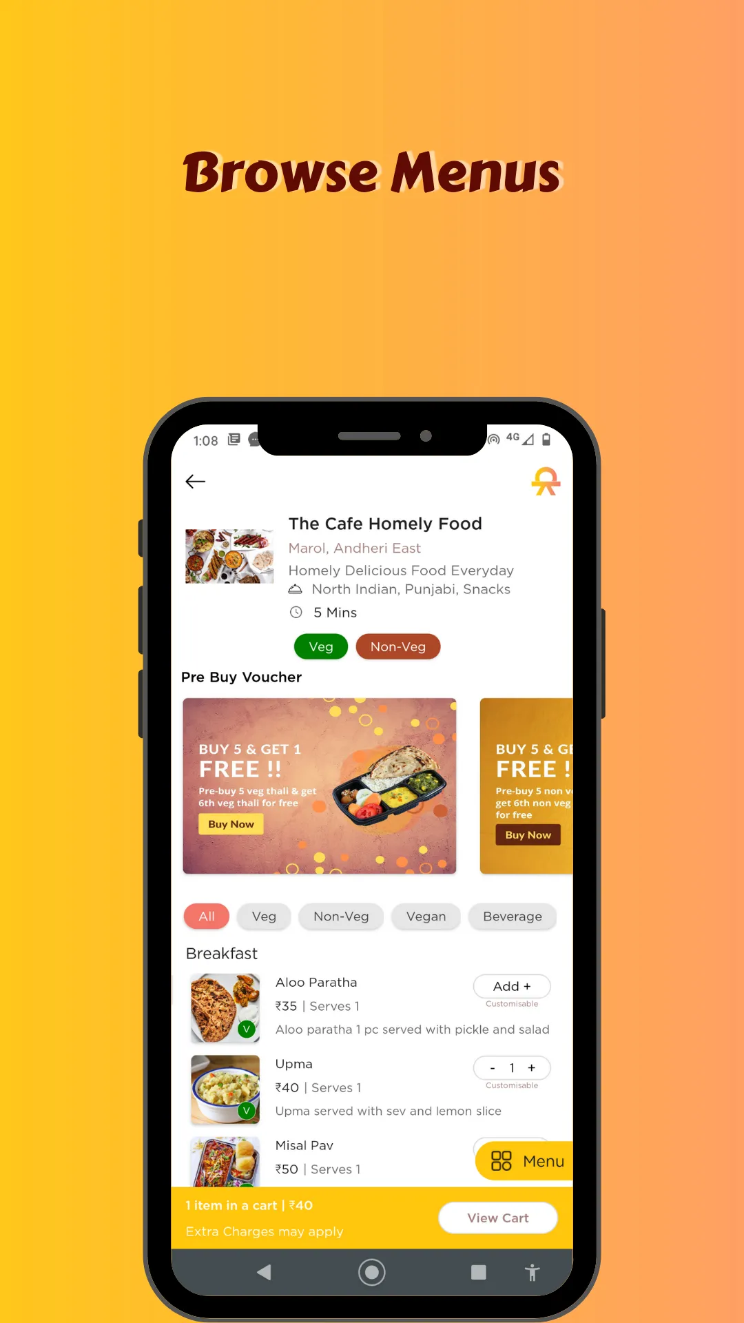 CloudKitch Food@Work | Indus Appstore | Screenshot