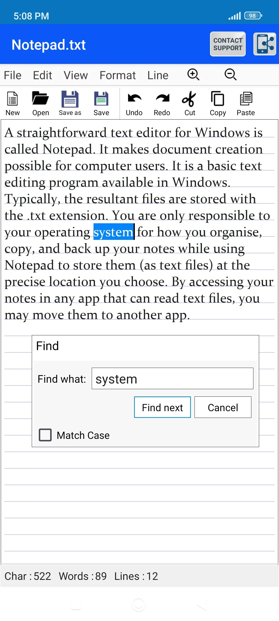 Edit Text Files TXT File Maker | Indus Appstore | Screenshot