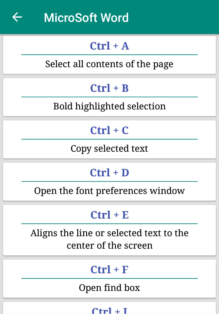 Shortcut Key - Computer | Indus Appstore | Screenshot