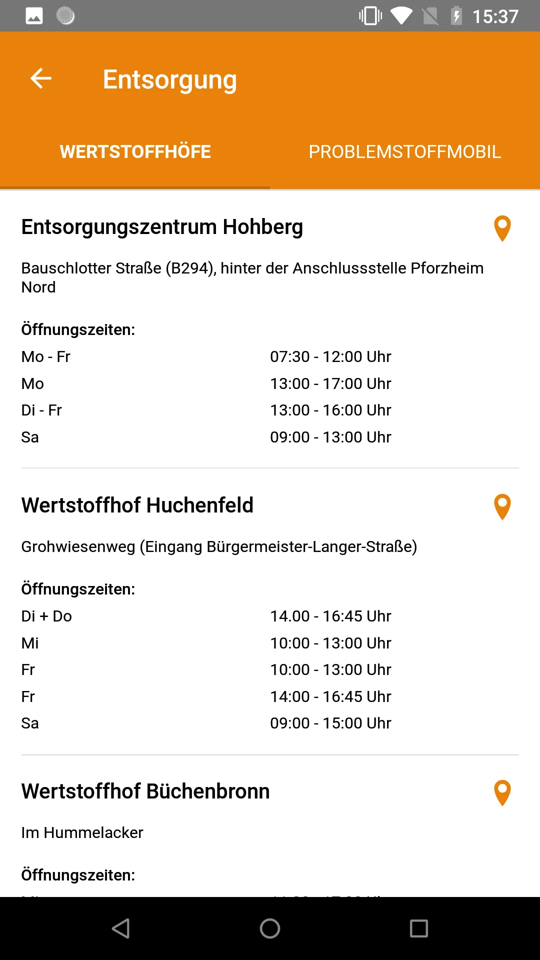 AbfallApp Pforzheim | Indus Appstore | Screenshot